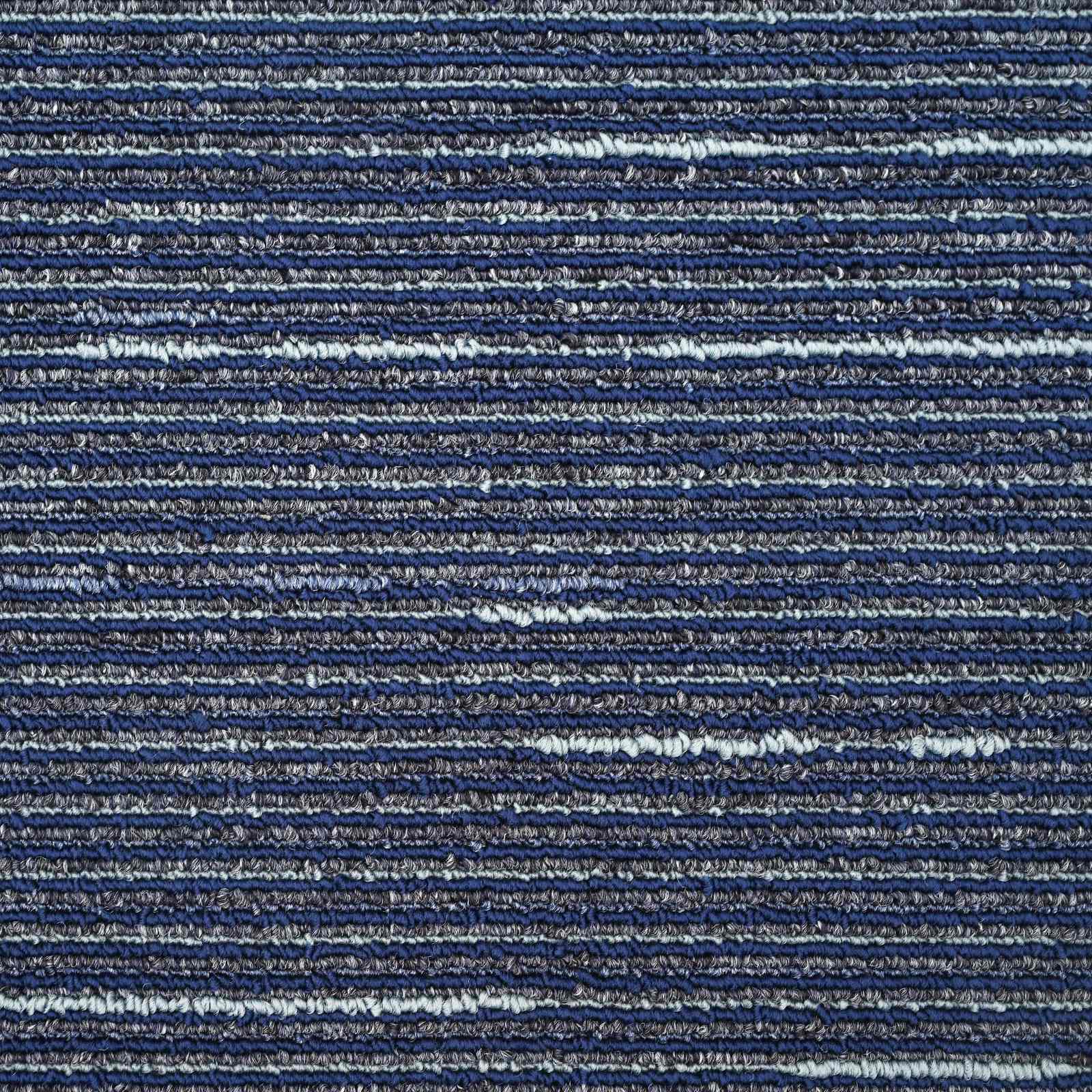 Tepih pločica Prugasta Plava 50 x 50 cm 20 pcs PP i bitumen