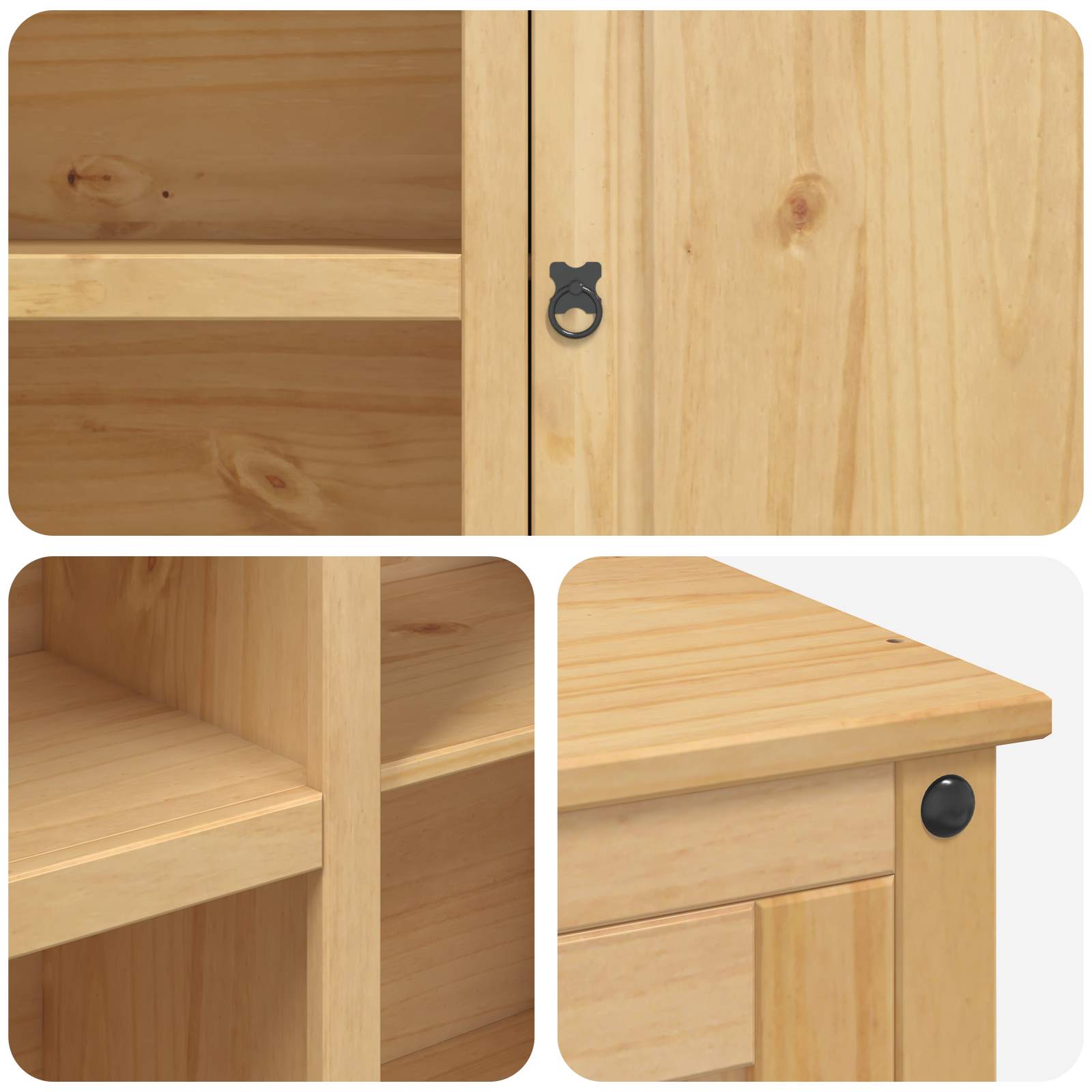 Kuhinjski kolica 2 pcs Medeni vosak 112 x 77 x 91,5 cm