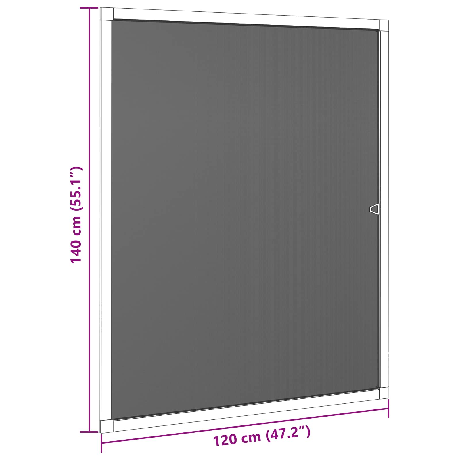 Mreža protiv insekata za prozore Antracit 120 x 140 cm