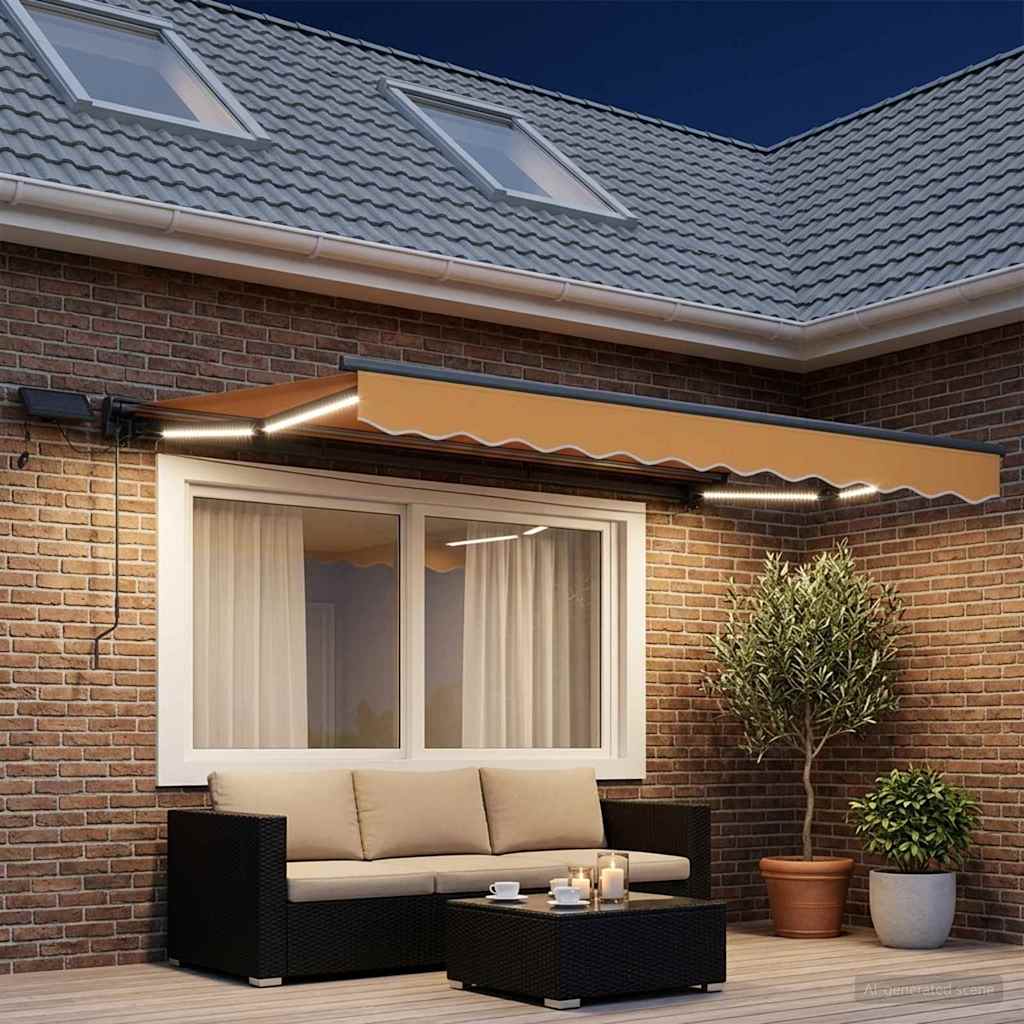 Ručni okvir tende s LED-ima Pijesak 3,5 x 2 m