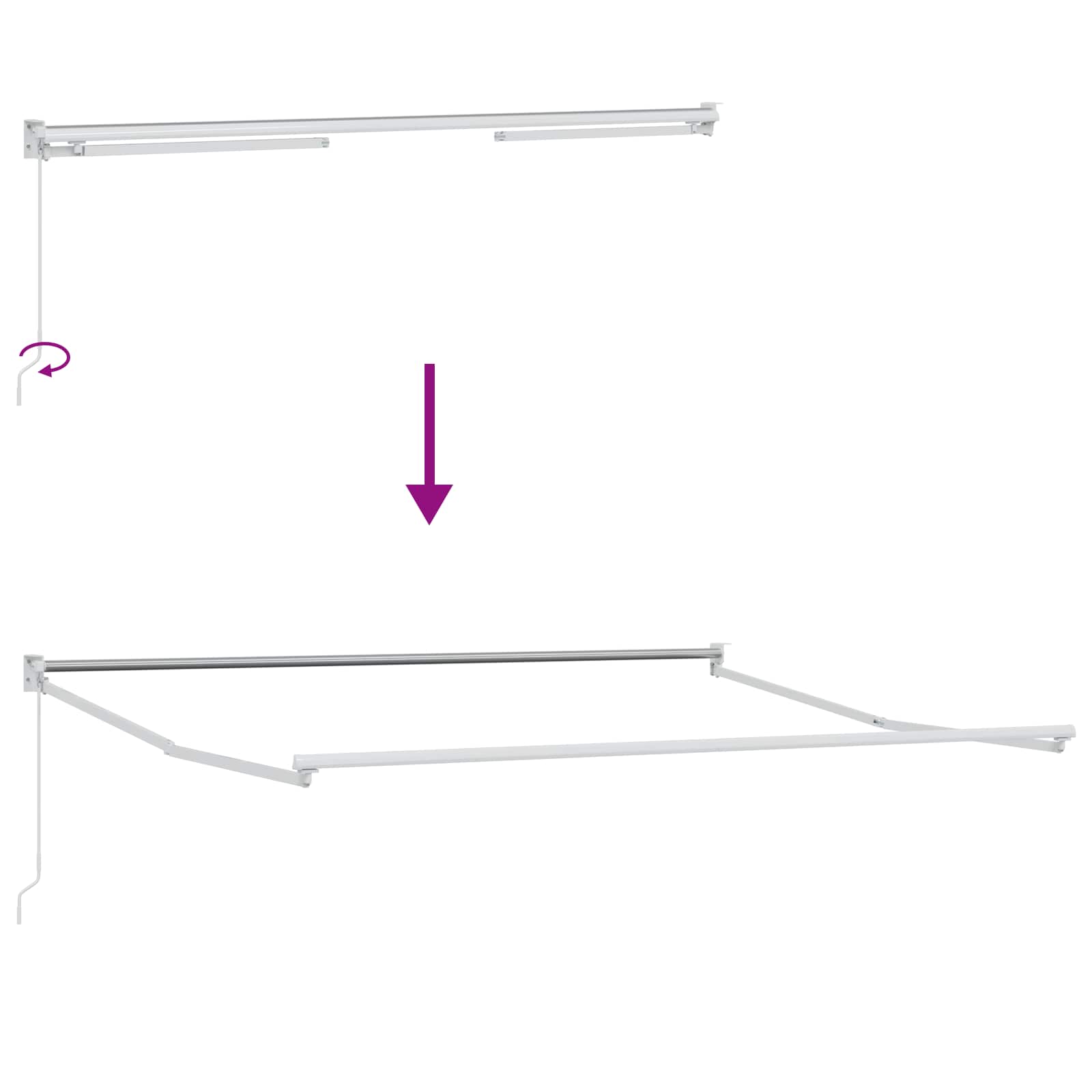 Povlačivi tende Pijesak 3,5 x 2 m 100% Poliester i Aluminij