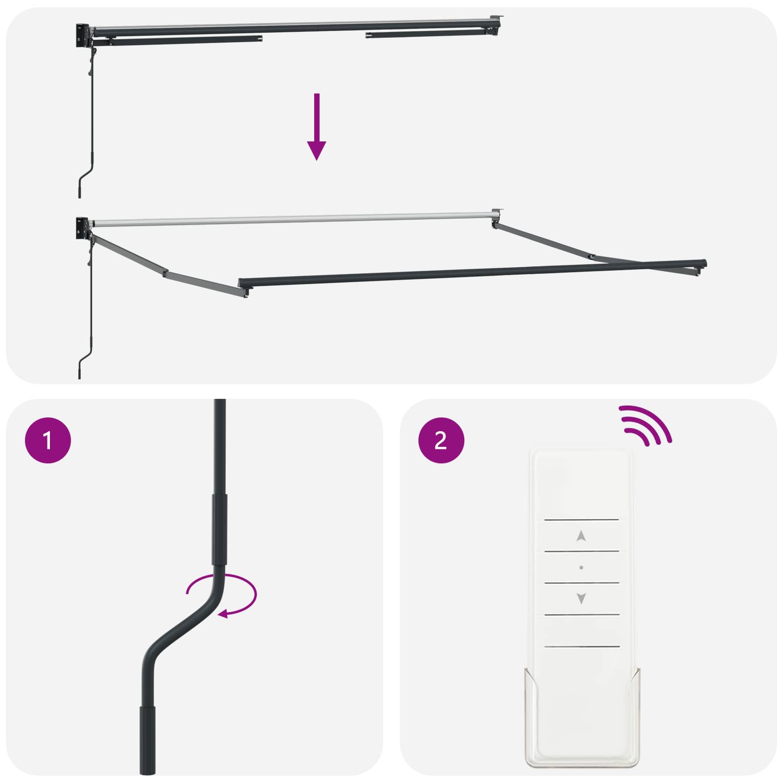 Nadstrešnica Pijesak 3,5 x 2 m Poliester i metal