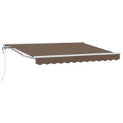 Povlačivi tende Sivosmeđa 3,5 x 2 m Poliester i aluminij