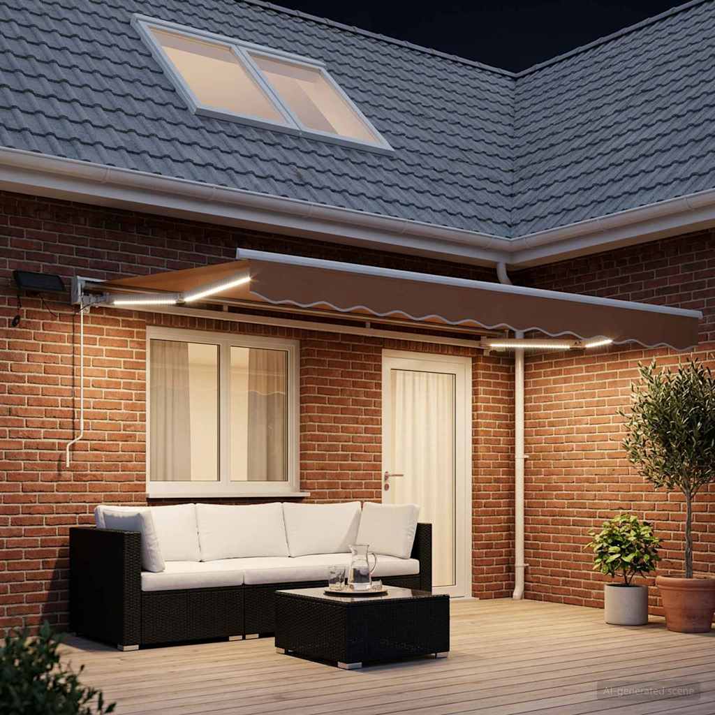 Ručni okvir tende s LED-ima Pijesak 5 x 3 m