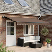 Povlačivi tende Sivosmeđa 600 × 350 cm Poliester i aluminij