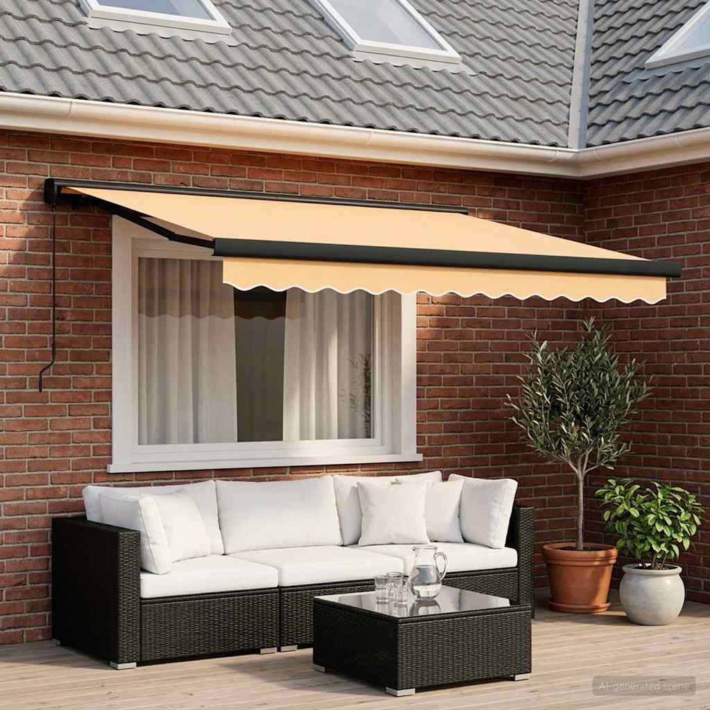 Povlačivi tende Pijesak 300 x 250 cm Platno i Aluminij