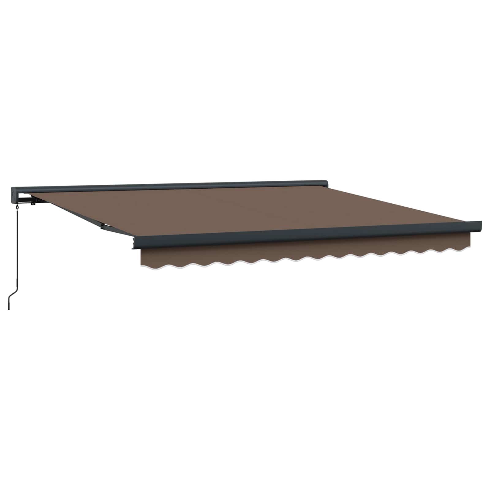Povlačivi tende Sivosmeđa 300 x 250 cm Platno i Aluminij