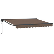 Povlačivi tende Sivosmeđa 3 x 2,5 m Poliester i aluminij