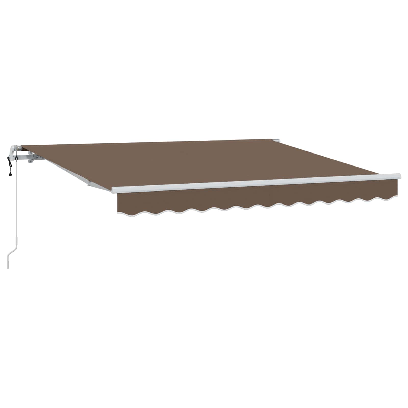 Povlačivi tende Sivosmeđa 350 x 250 cm Tkanina i Aluminij
