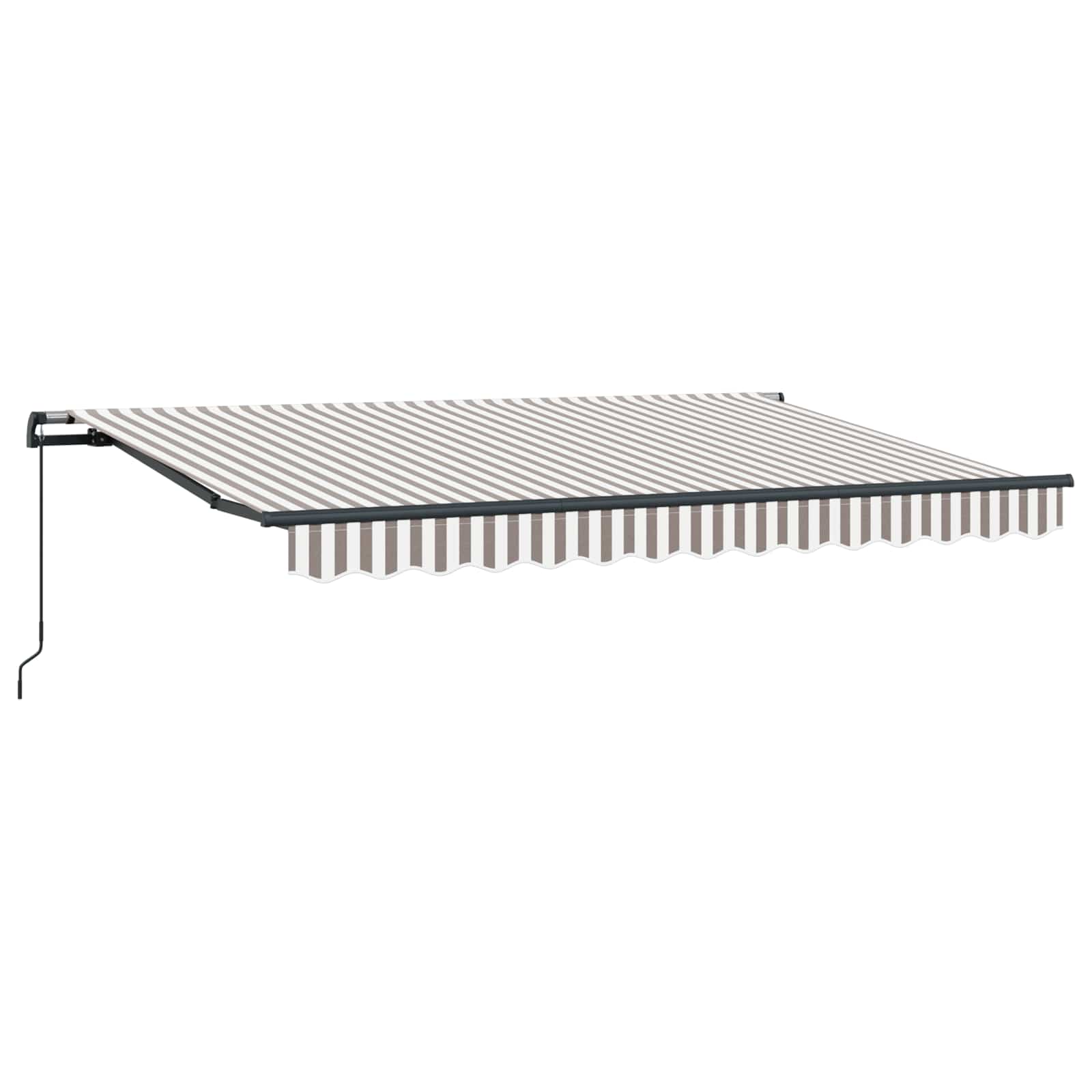 Povlačivi tende Svijetlo siva i bijela. 350 x 250 cm