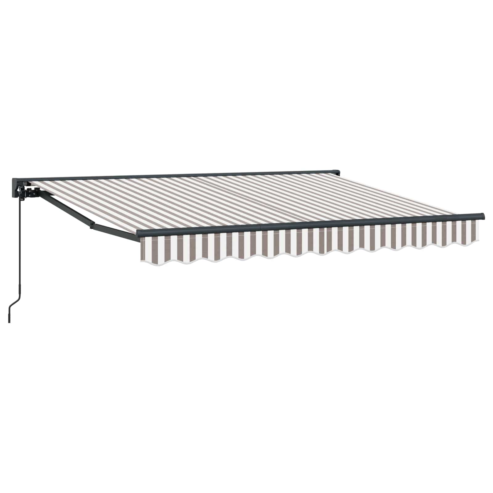 Povlačivi tende Svijetlo siva i bijela. 3,5 x 2,5 m