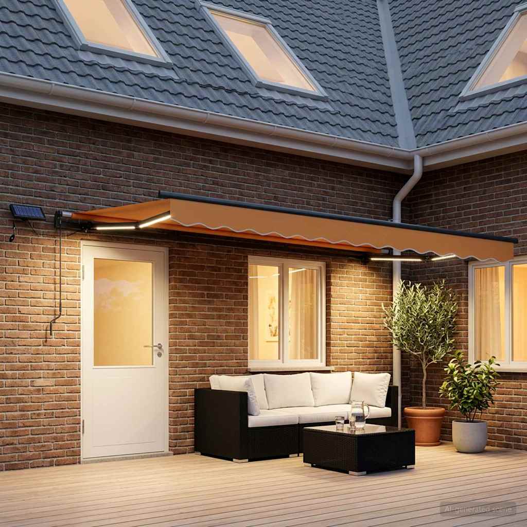 Povlačivi tende Pijesak 400 × 300 cm Tkanina i Aluminij