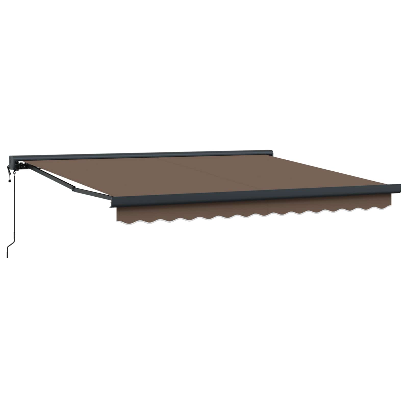 Povlačivi tende Sivosmeđa 400 × 300 cm Tkanina i Metal