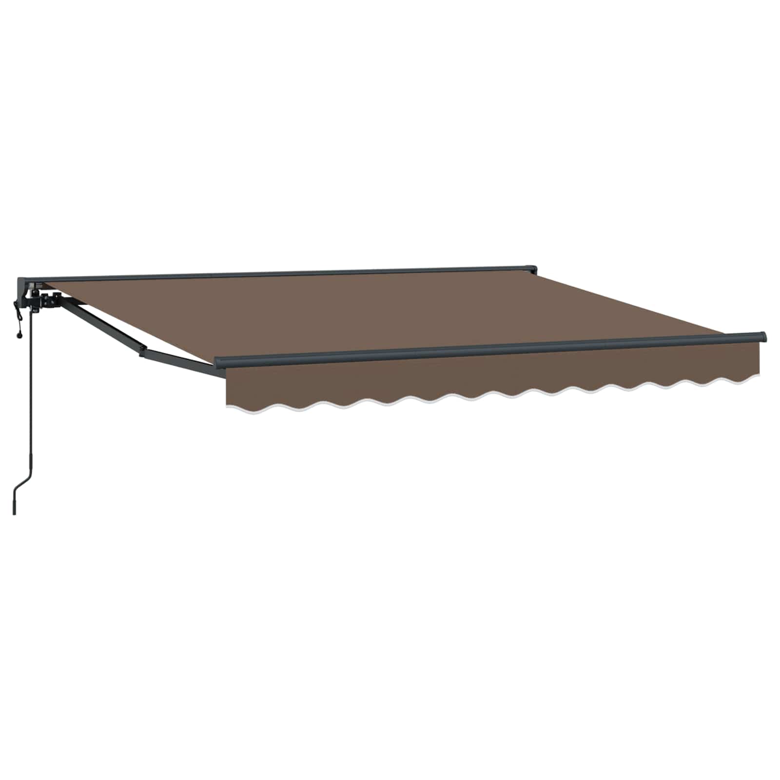 Povlačivi tende Sivosmeđa 4 × 3 m Poliester i aluminij