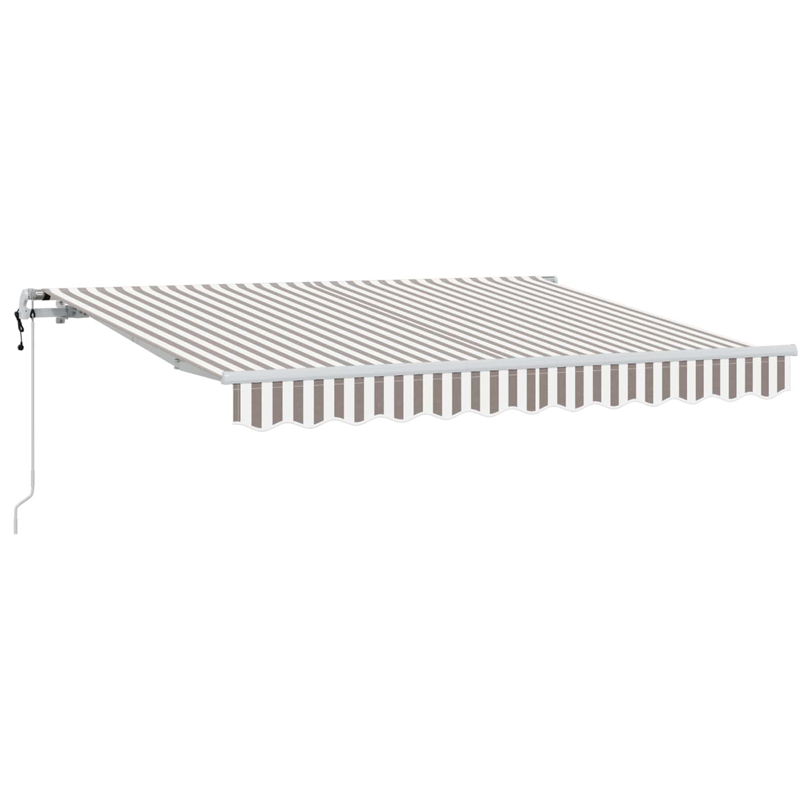 Povlačivi tende Svijetlo siva i bijela. 400 × 350 cm