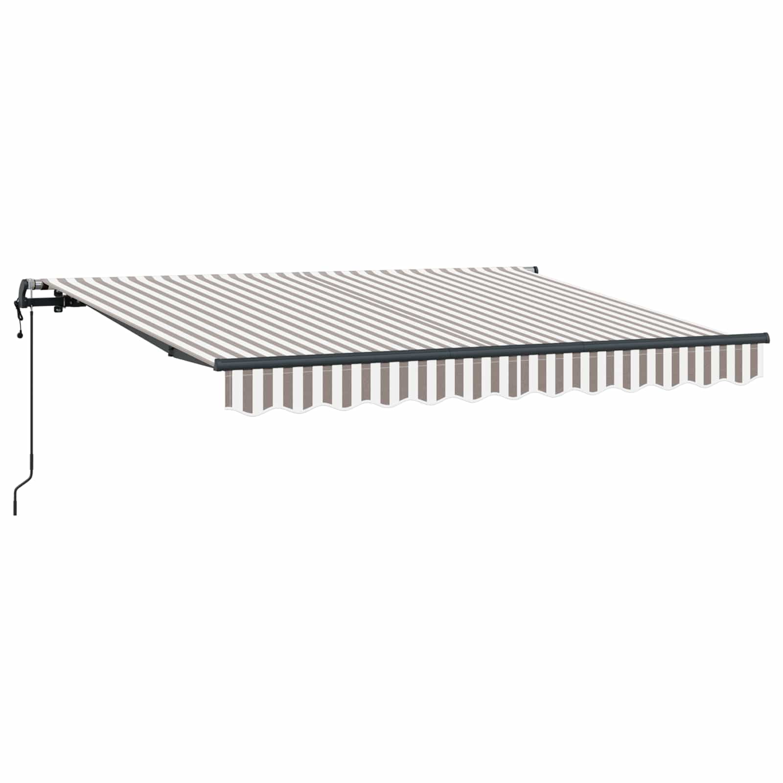 Povlačivi tende Svijetlo siva i bijela. 400 × 350 cm