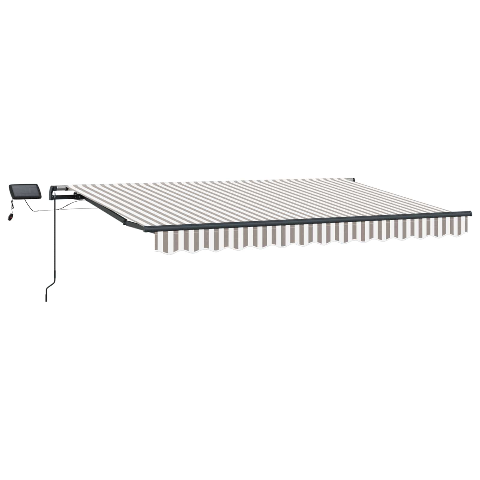 Povlačivi tende Svijetlo siva i bijela. 450 × 300 cm