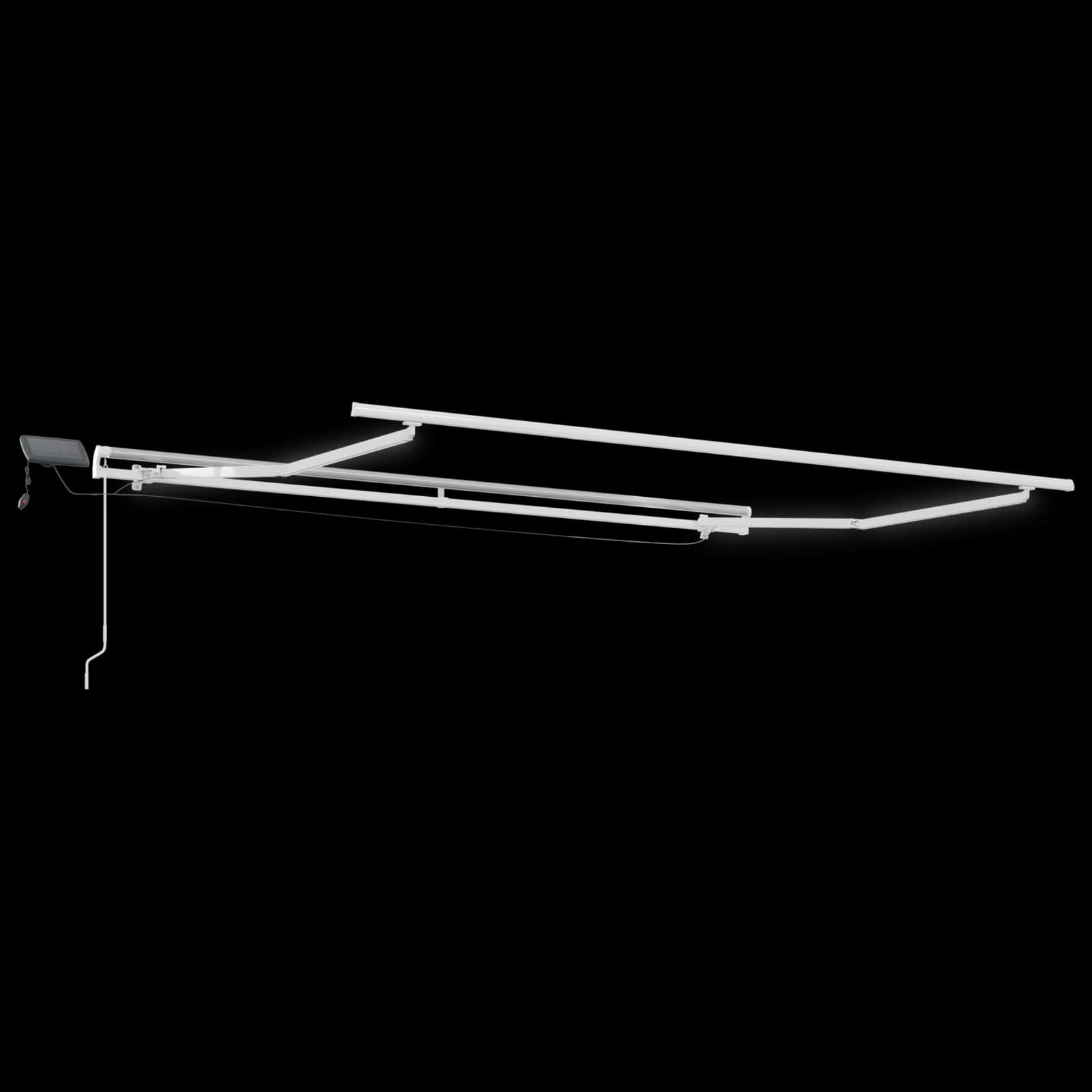Povlačivi tende Svijetlo siva i bijela. 450 × 350 cm
