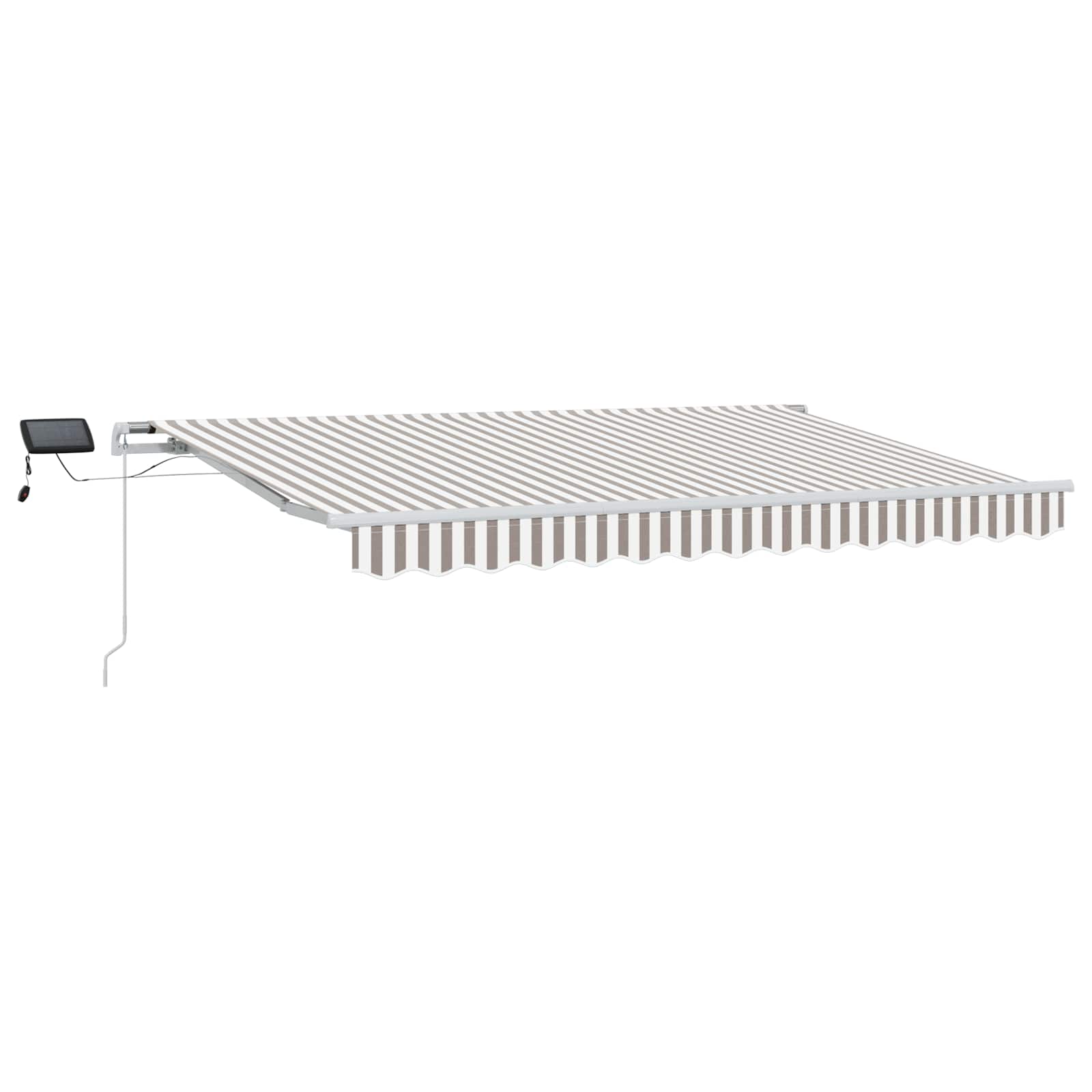 Povlačivi tende Svijetlo siva i bijela. 500 × 300 cm