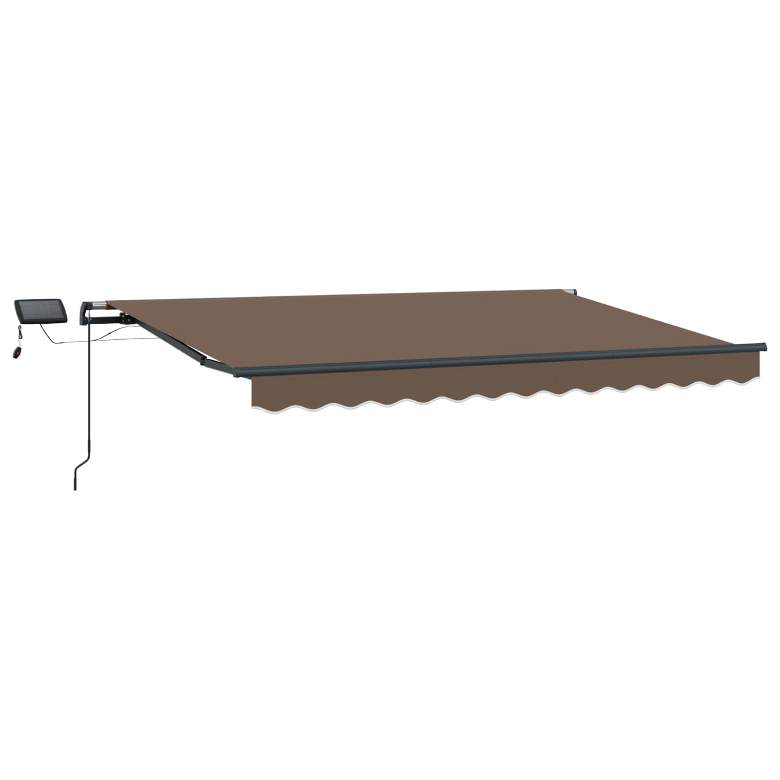 Povlačivi tende Sivosmeđa 500 × 300 cm Tkanina i Aluminij