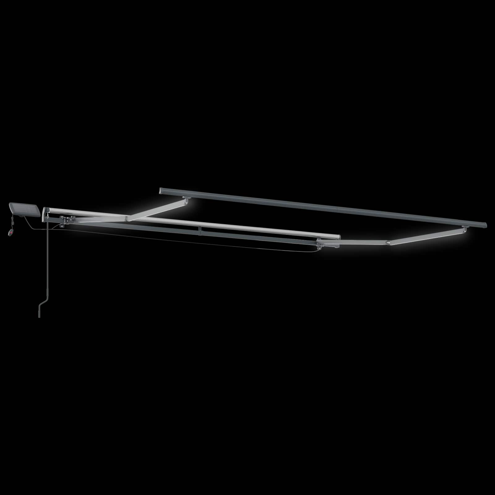 Povlačivi tende Sivosmeđa 500 × 300 cm Tkanina i Aluminij