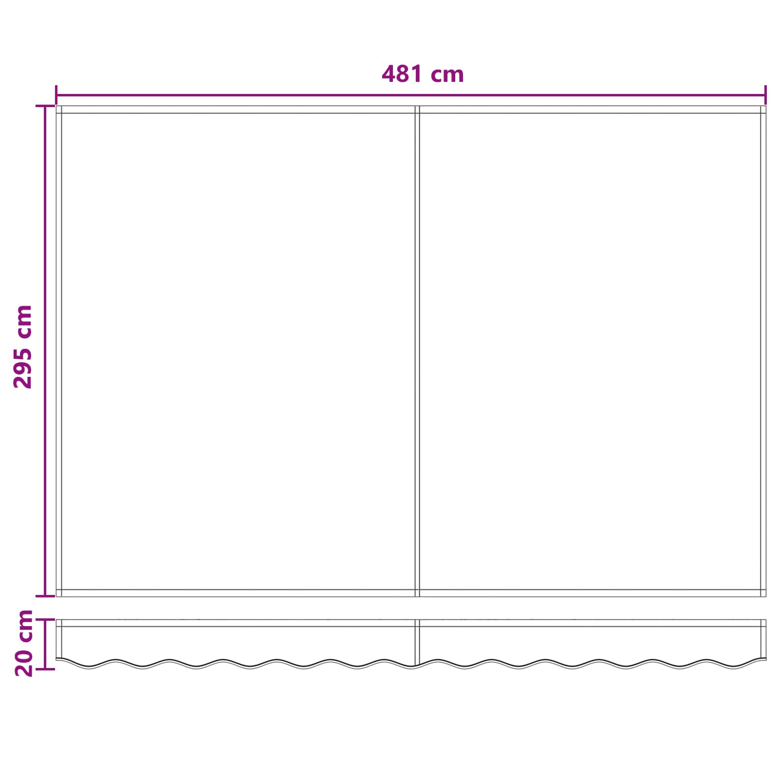 Tkanina za tende Pijesak 500 × 300 cm Poliester
