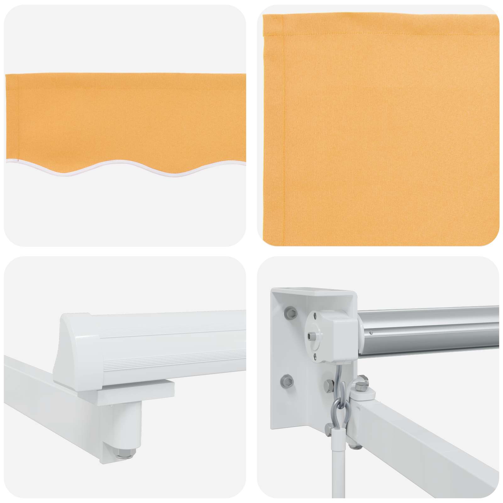 Povlačivi tende Pijesak 5 x 3 m 100% Poliester i Aluminij