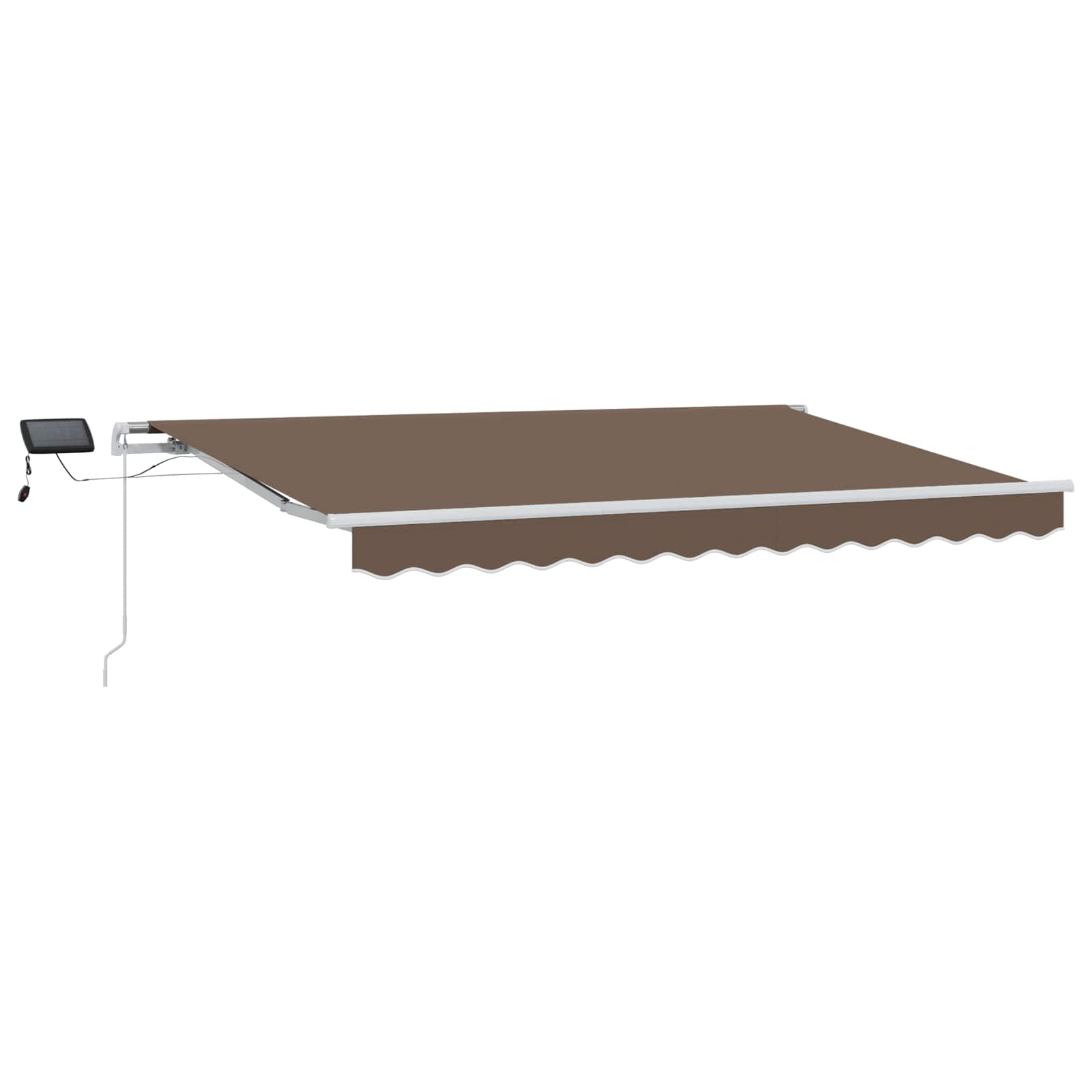 Povlačivi tende Sivosmeđa 500 × 350 cm Tkanina i Aluminij