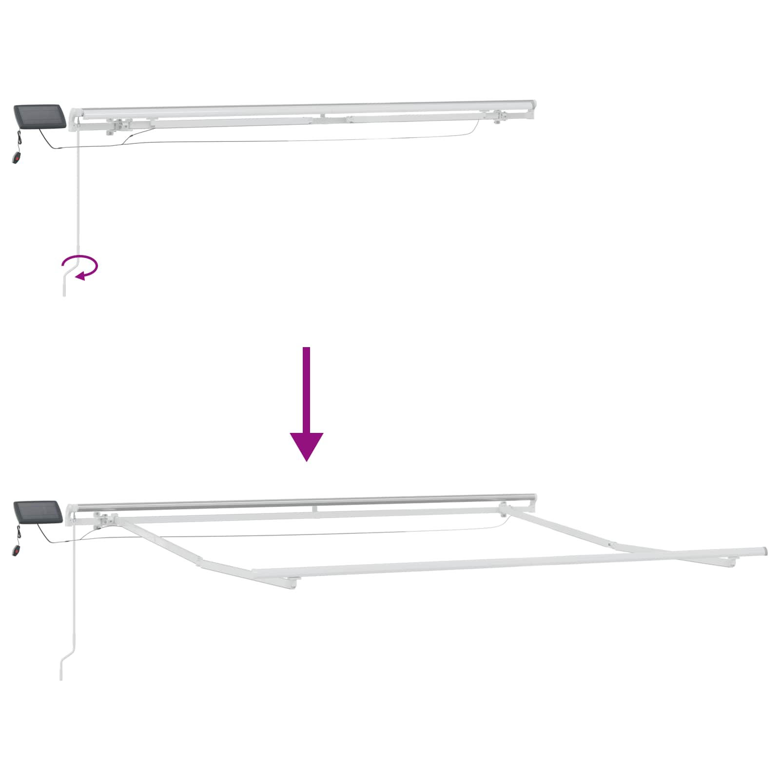 Povlačivi tende Pijesak 600 × 350 cm Tkanina i Aluminij