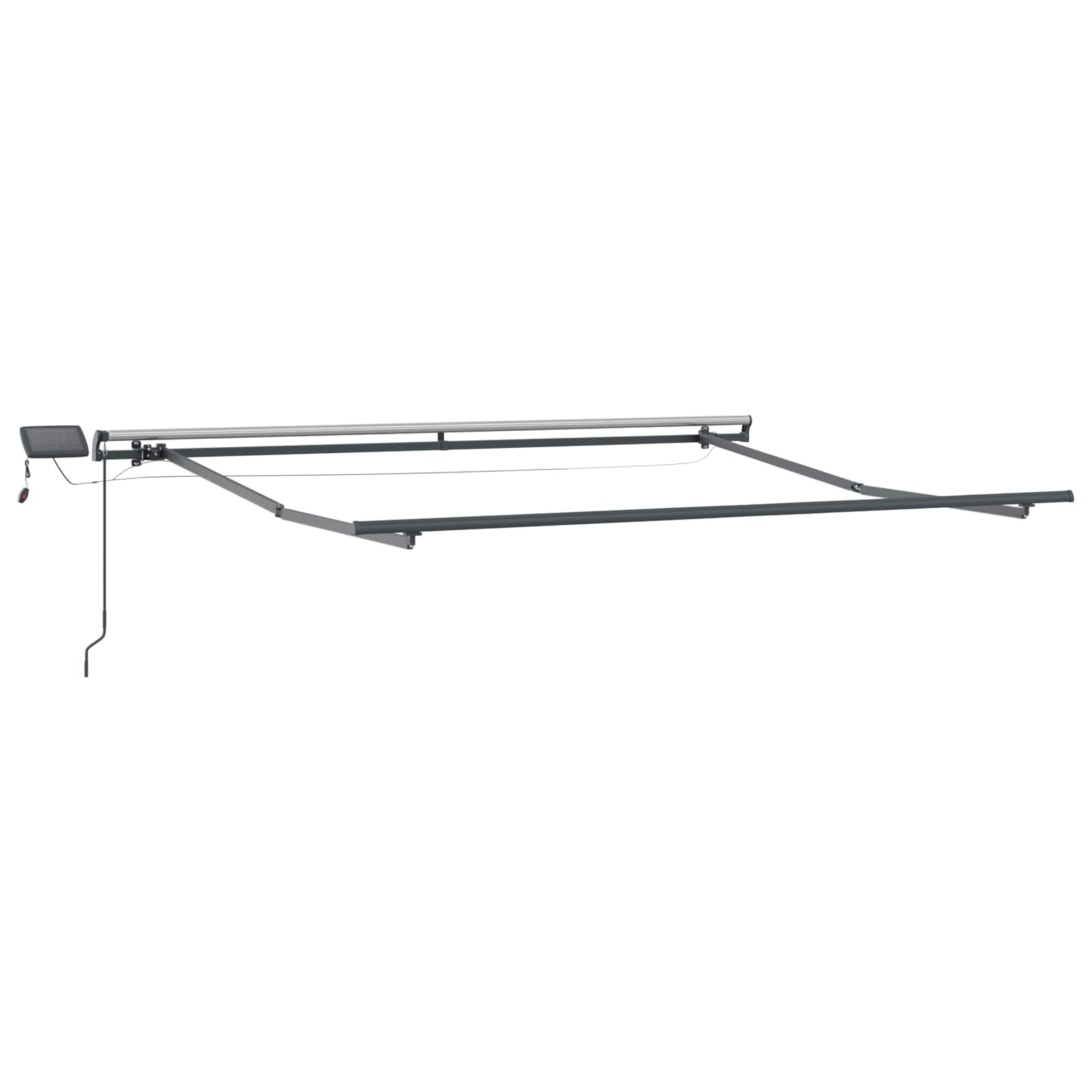 Povlačivi tende Sivosmeđa 600 × 350 cm Tkanina i Aluminij