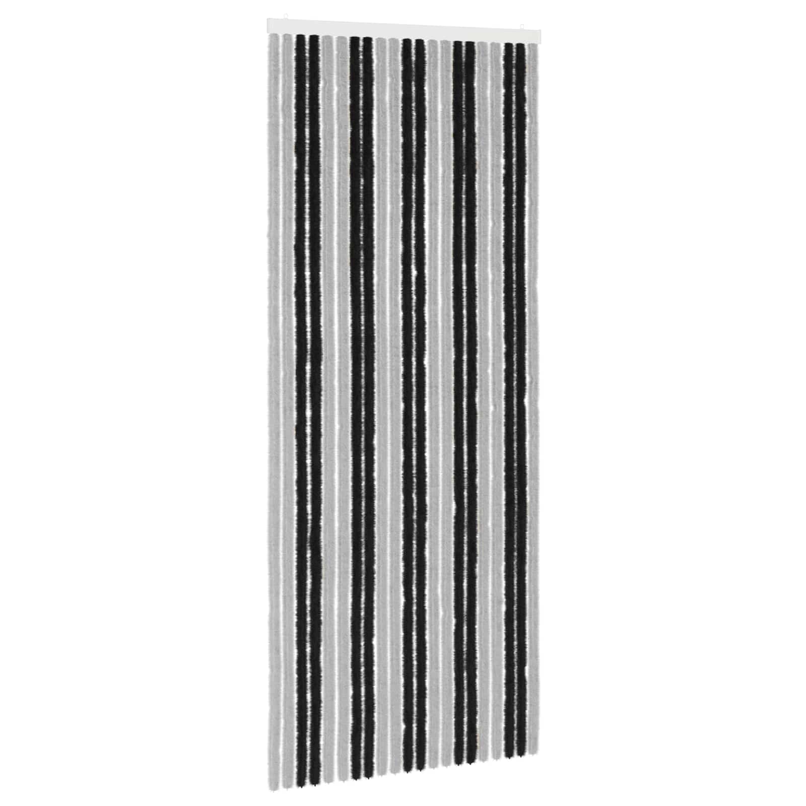 Zavjesa protiv insekata Chenille Siva i crna 90 x 220 cm
