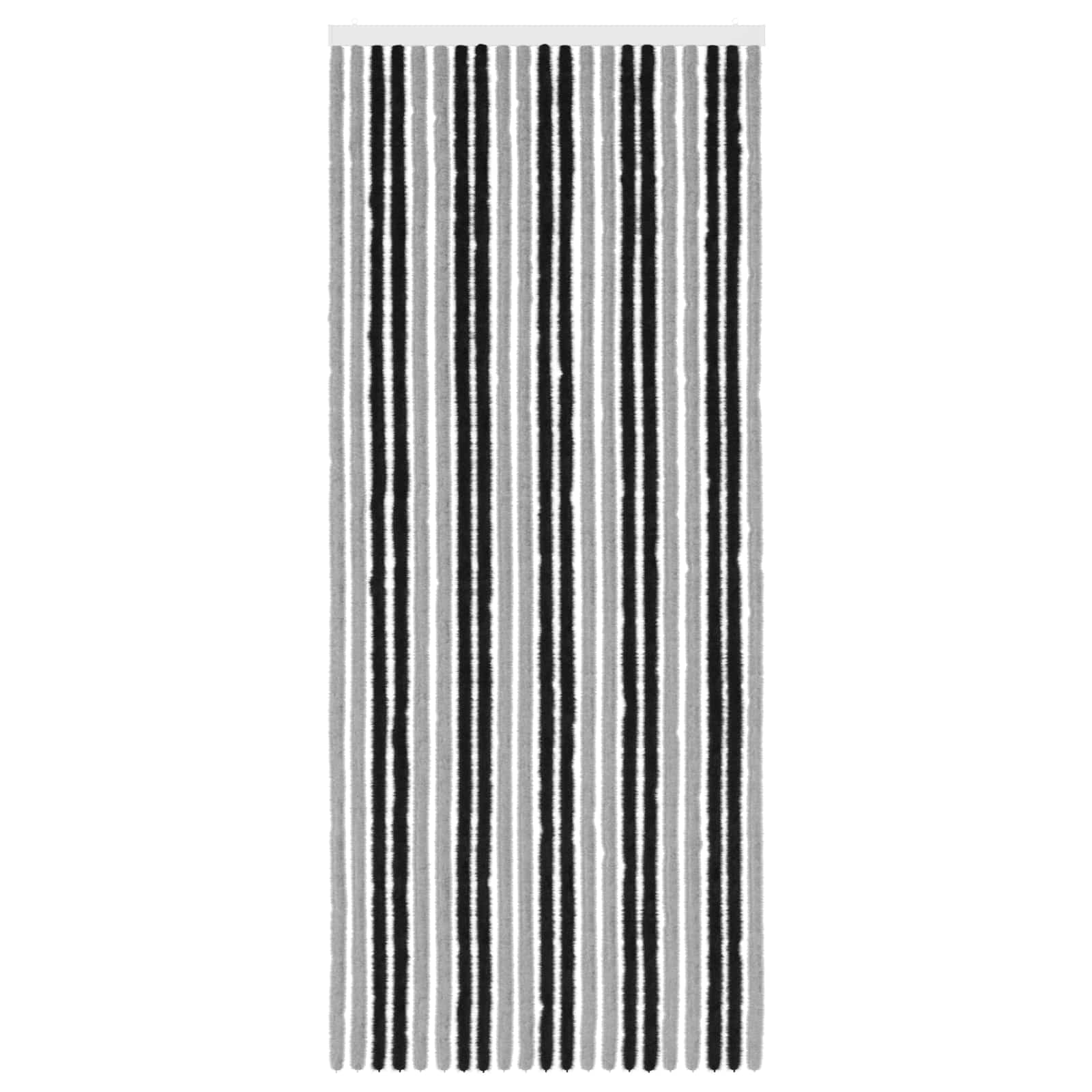 Zavjesa protiv insekata Chenille Siva i crna 90 x 220 cm