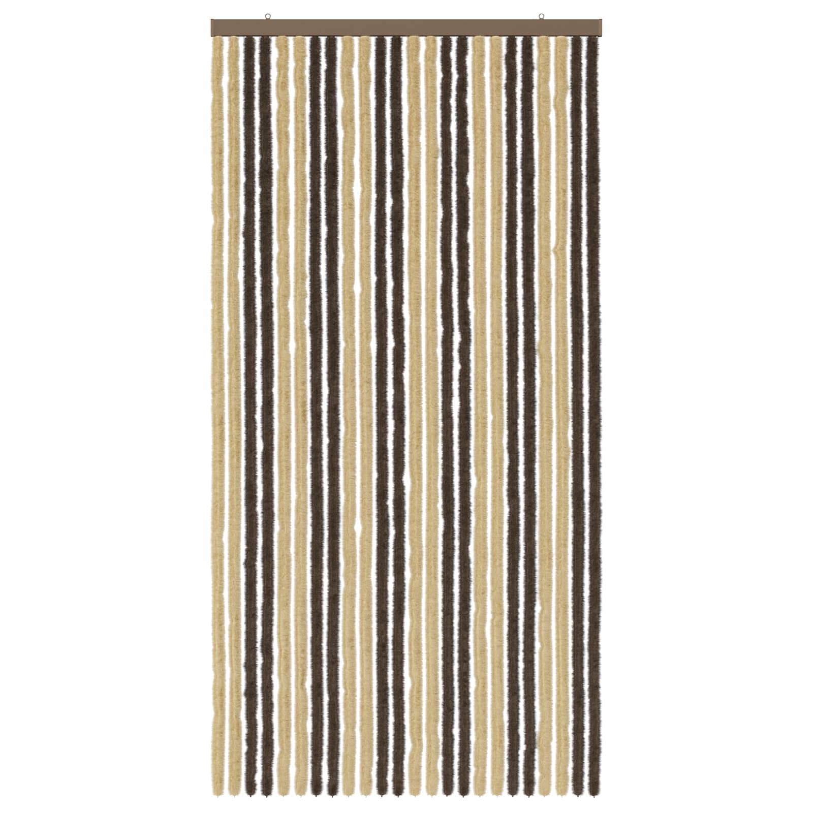 Zavjesa protiv insekata Chenille Tamno smeđa i bež 100 x 200 cm
