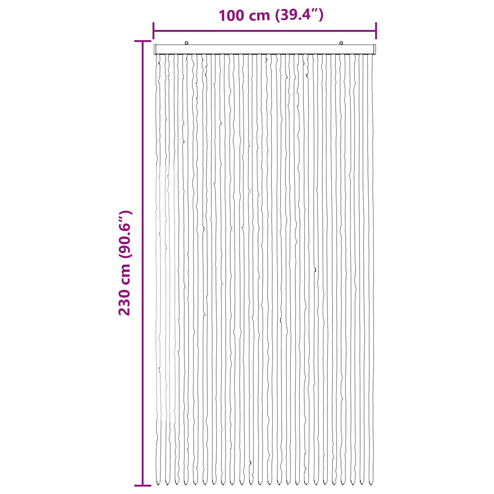 Zavjesa protiv insekata Chenille Smeđa i bež 100 x 230 cm