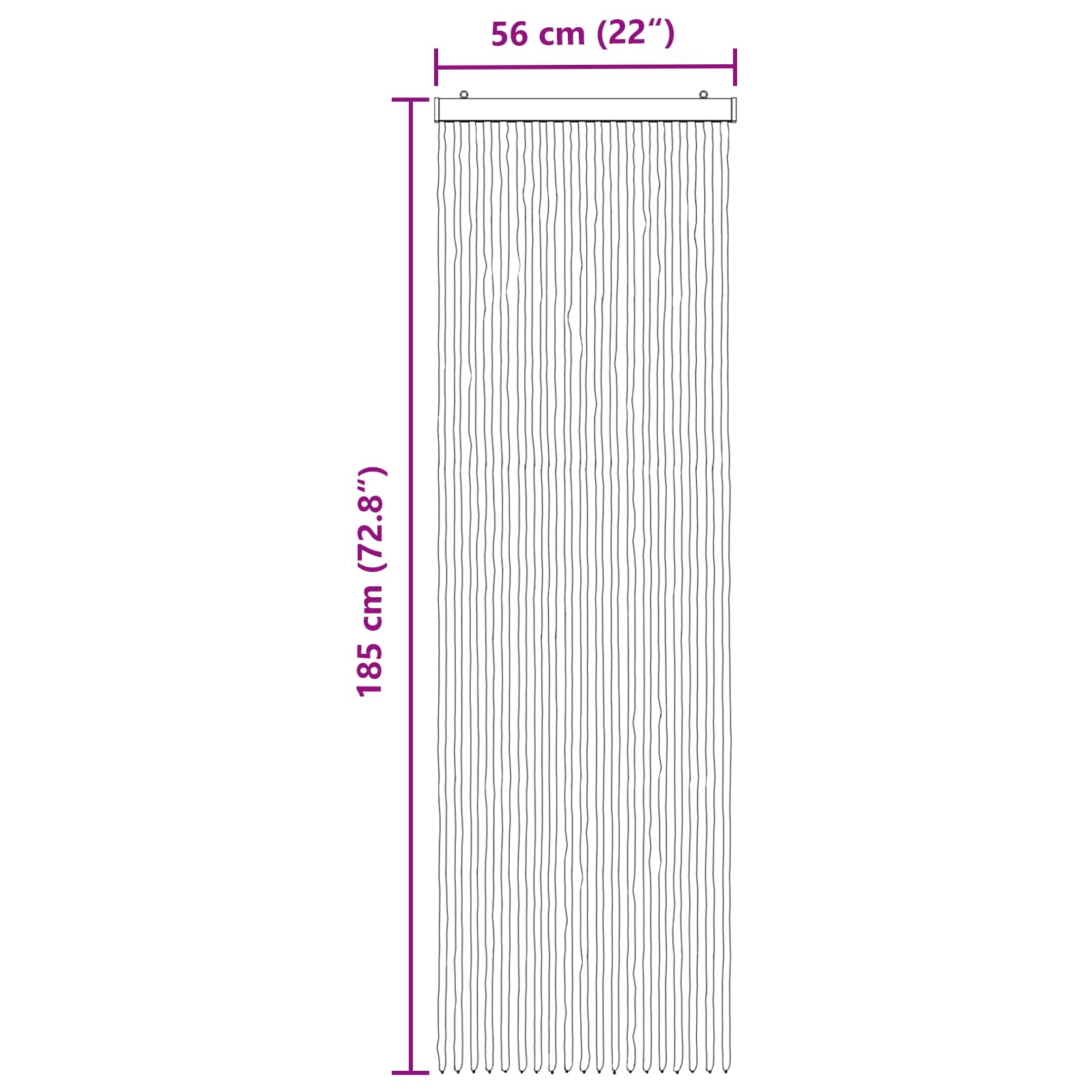 Zavjesa protiv insekata Chenille Siva i bijela 56 x 185 cm