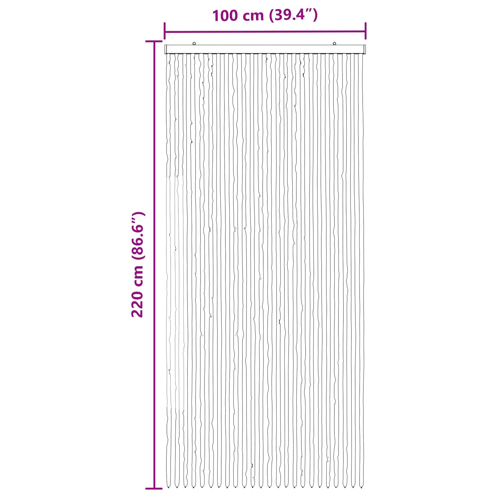 Zavjesa protiv insekata Chenille Siva i bijela 100 x 220 cm