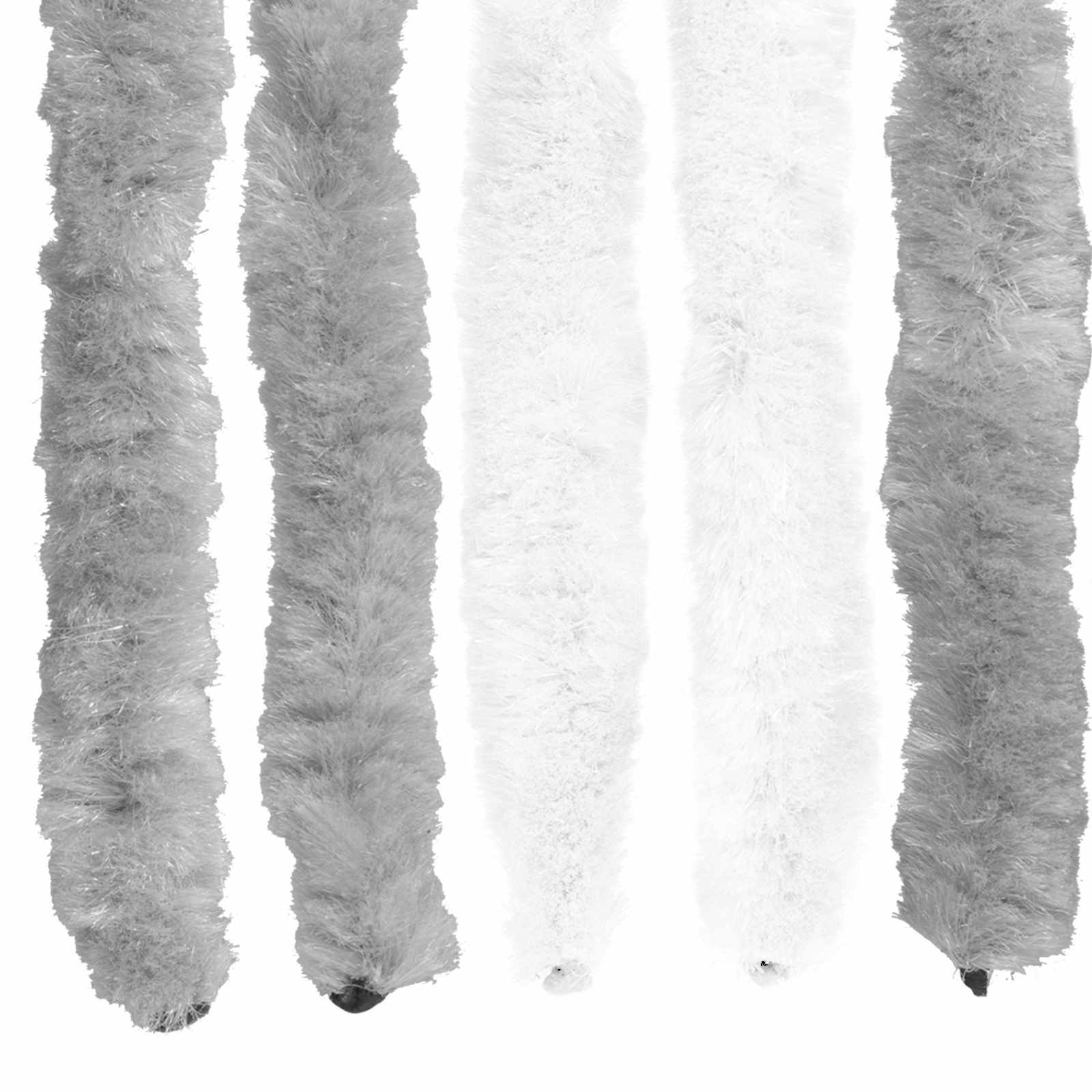 Zavjesa protiv insekata Chenille Siva i bijela 100 x 230 cm
