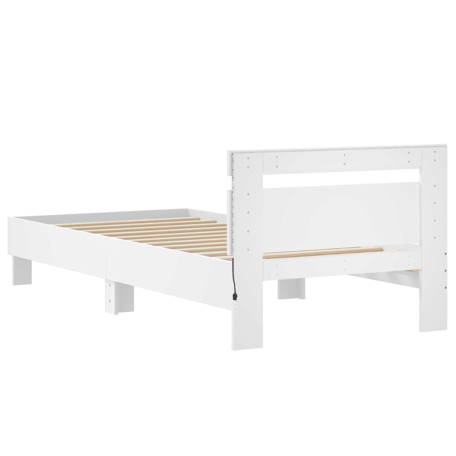 Krevetna konstrukcija s LED svjetlom Bijela 80 x 200 cm