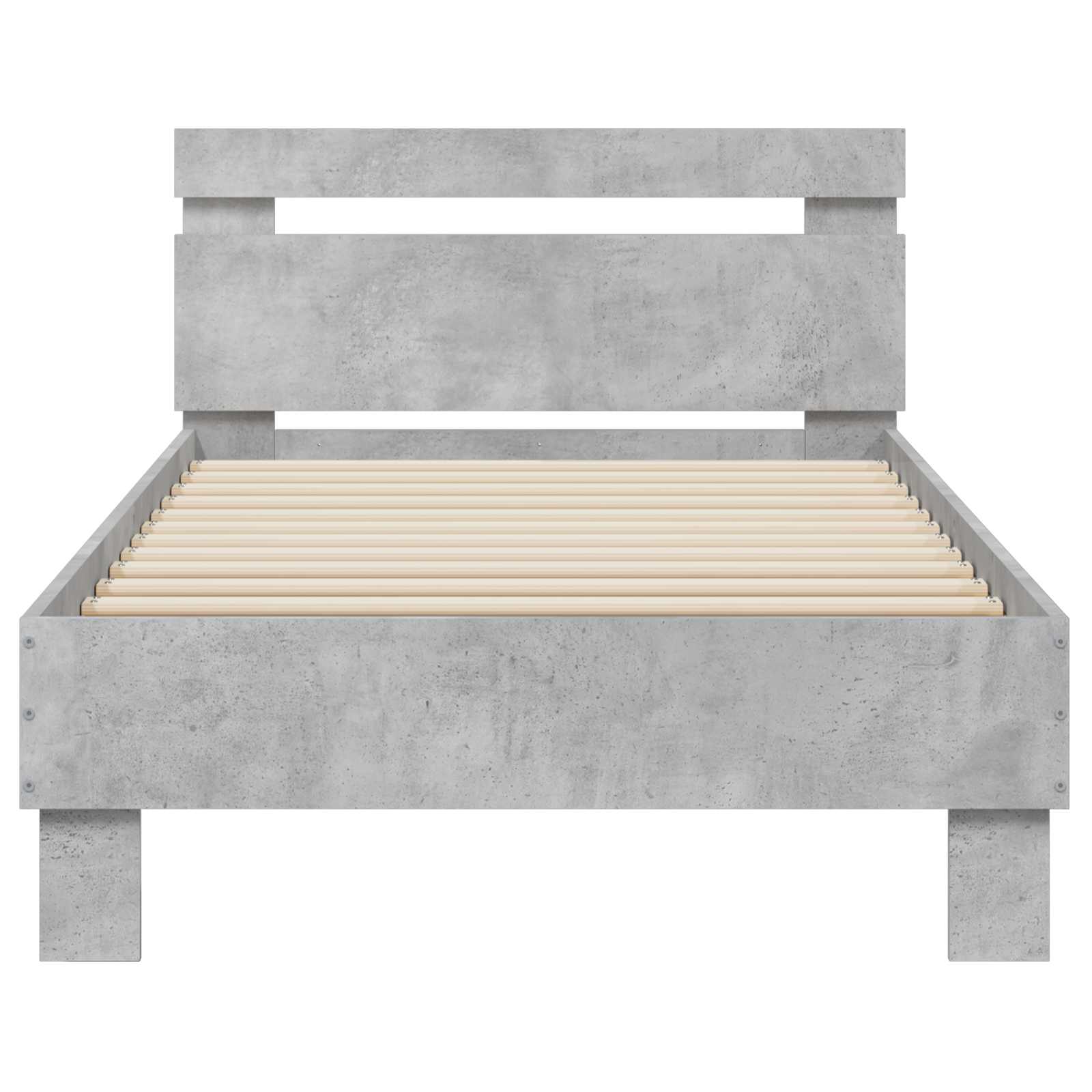 Krevetna konstrukcija s LED svjetlom Betonska siva 80 x 200 cm
