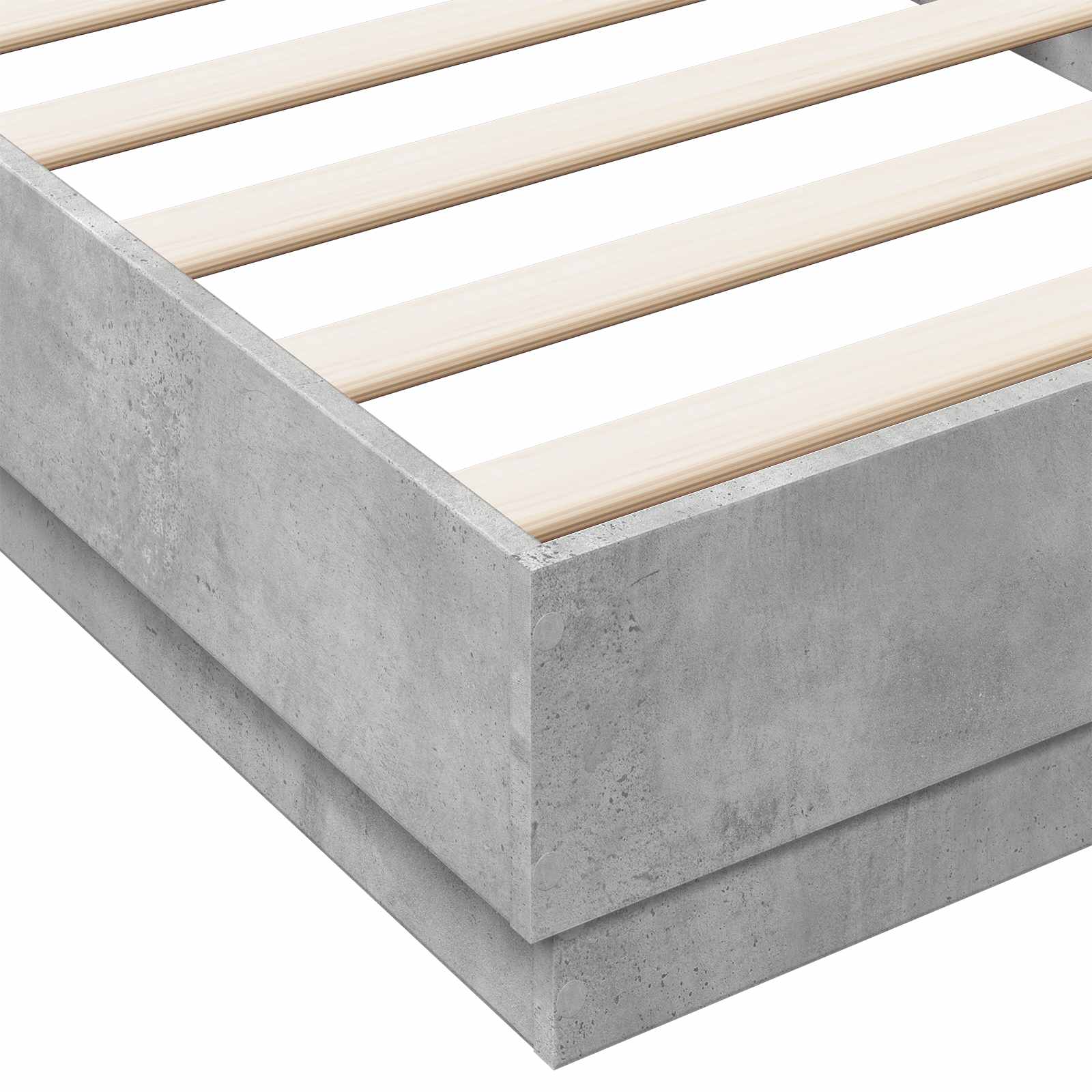 Krevetna konstrukcija s LED svjetlom Betonska siva 80 x 200 cm