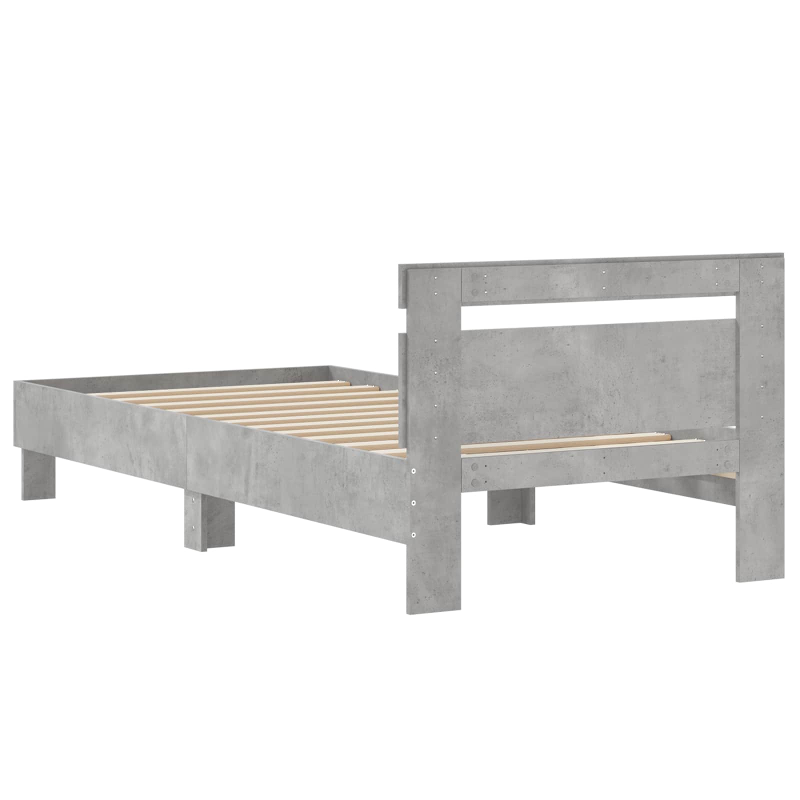 Okvir kreveta s uzglavljem Betonska siva 80 x 200 cm