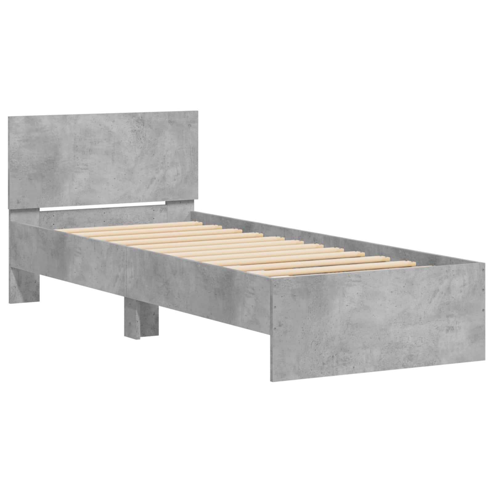 Okvir kreveta s uzglavljem Betonska siva 80 x 200 cm