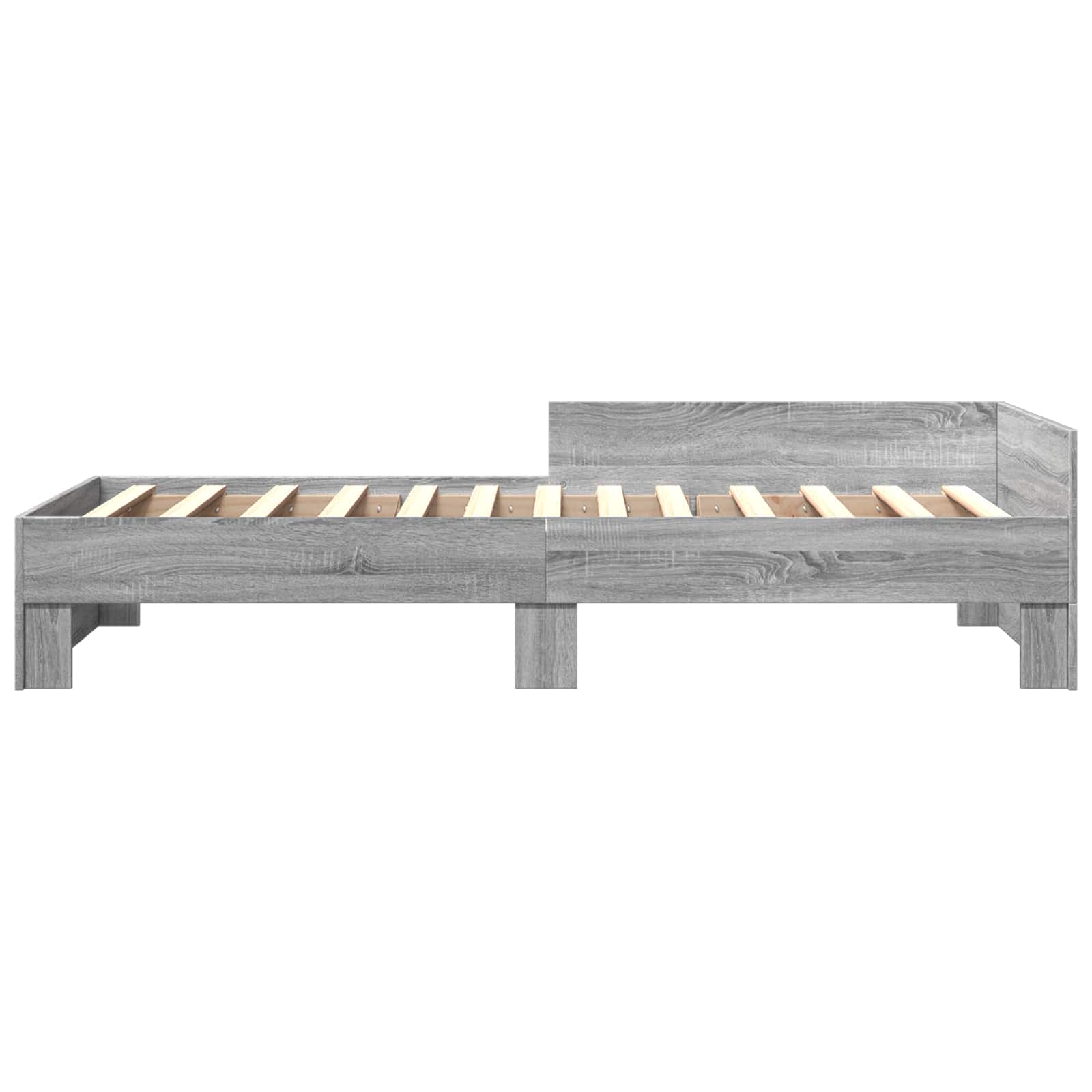 Okvir kreveta s uzglavljem Siva Sonoma 80 x 200 cm