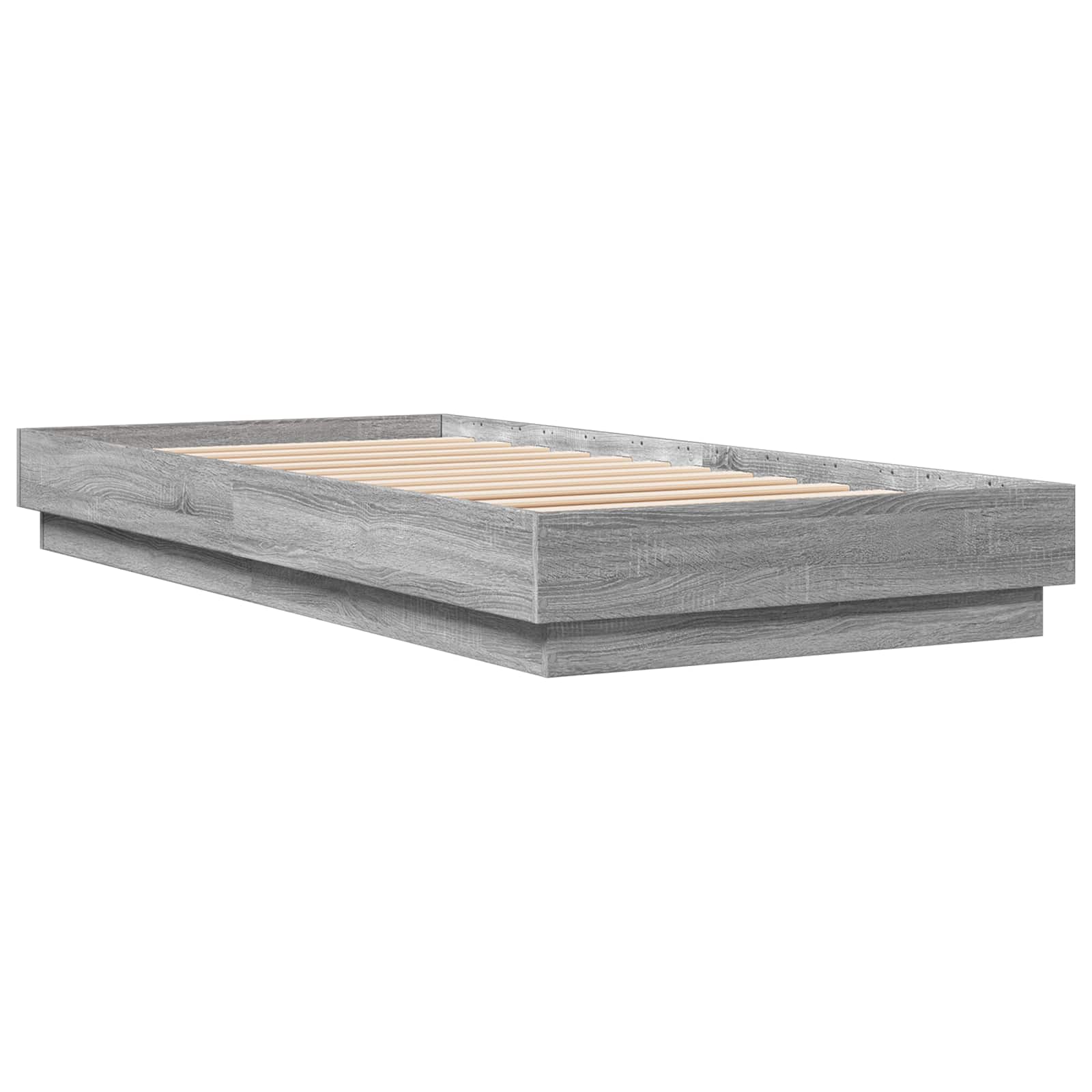 Okvir kreveta za pod Siva Sonoma 80 x 200 cm Konstruirano drvo