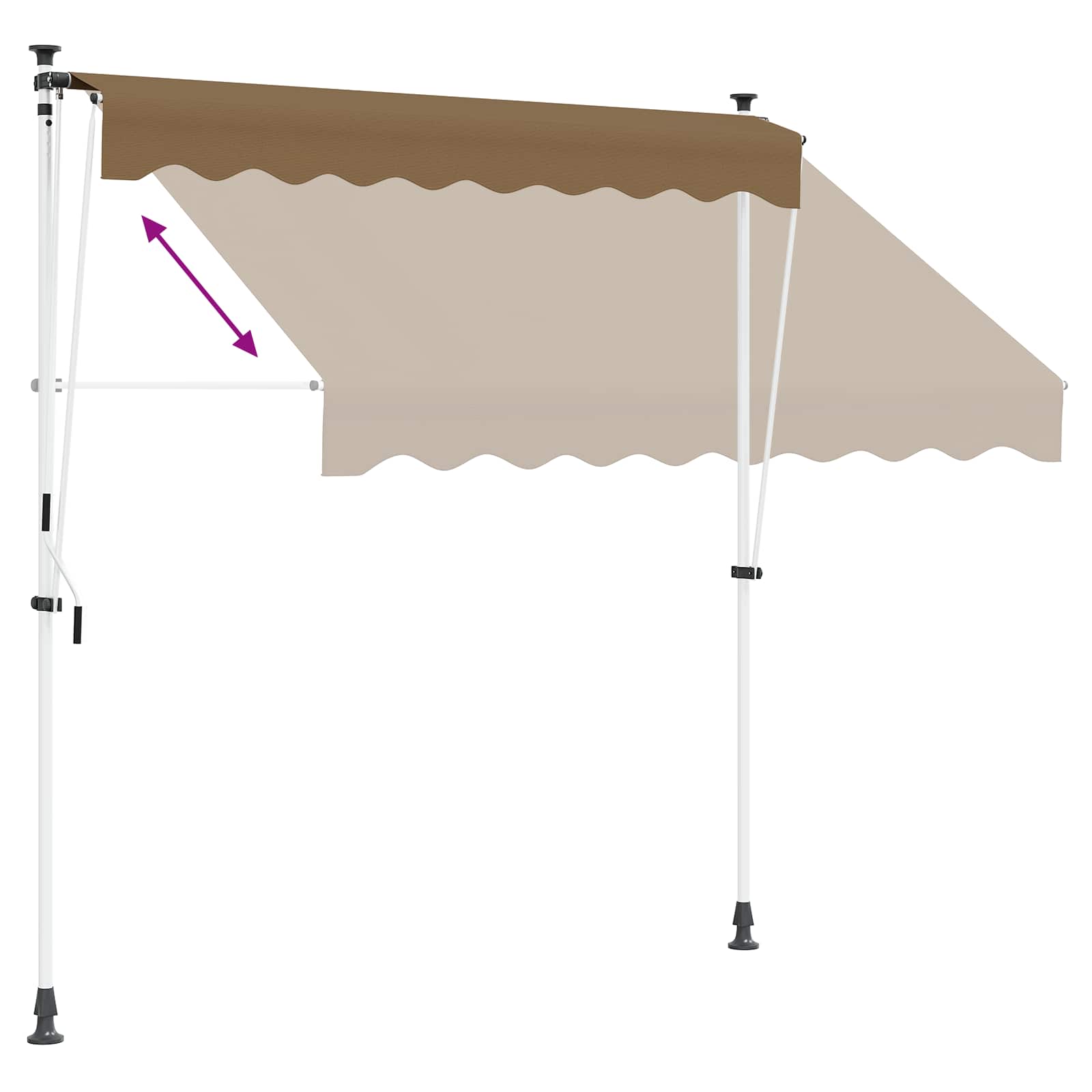 Ručno sklopiva tenda Bež 350 cm