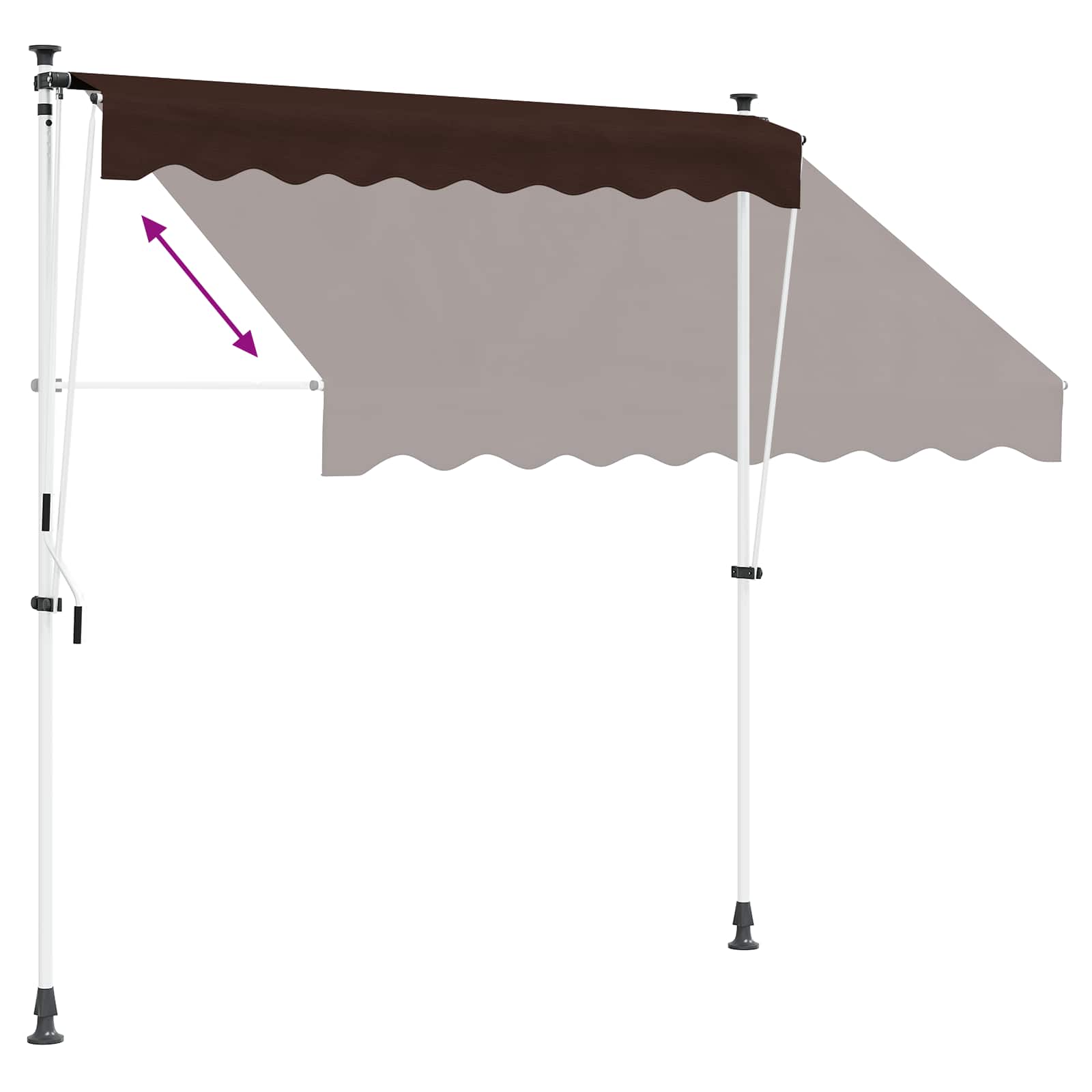 Ručno sklopiva tenda Smeđa 350 cm