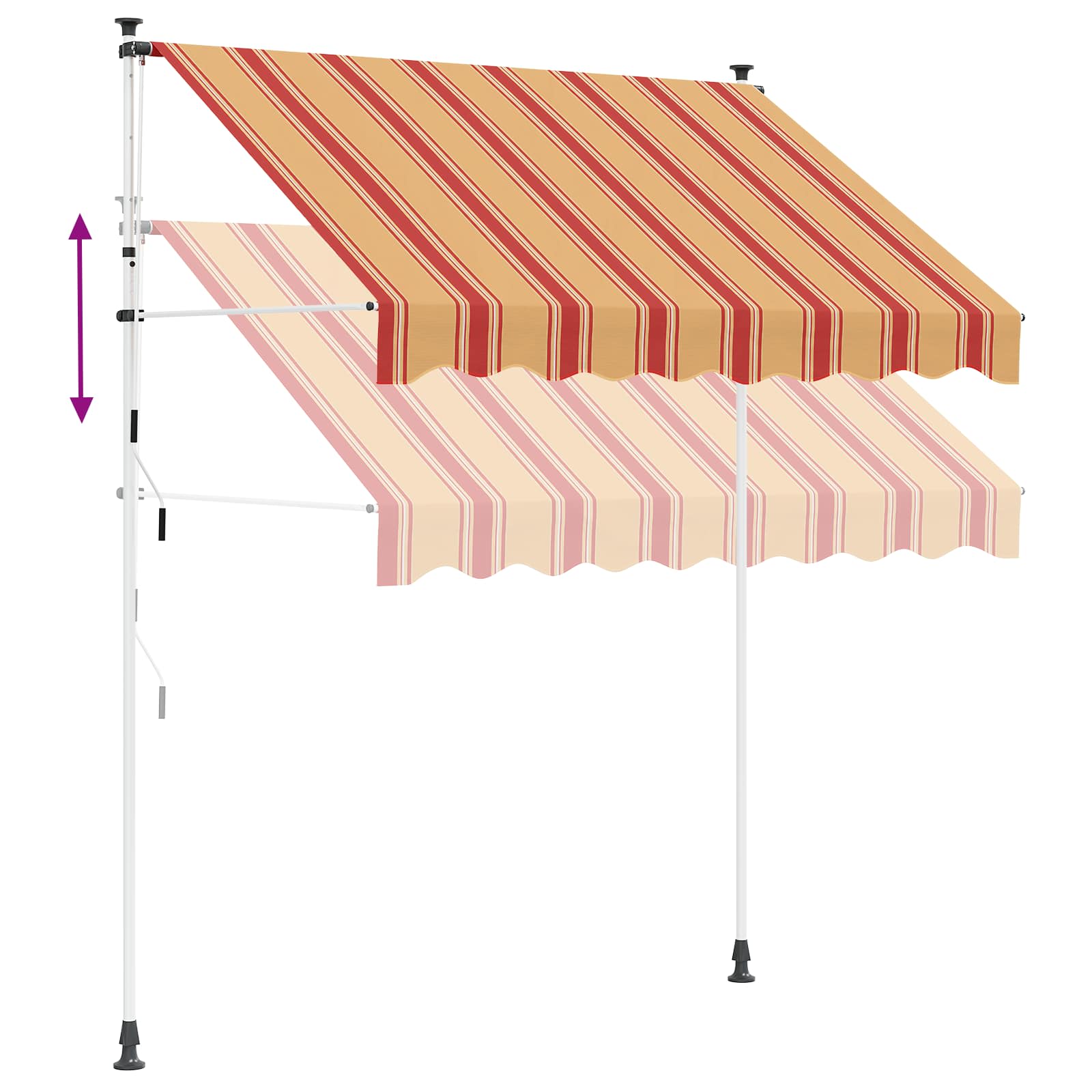 Ručno sklopiva tenda Šareni 300 x 115 x 300 cm