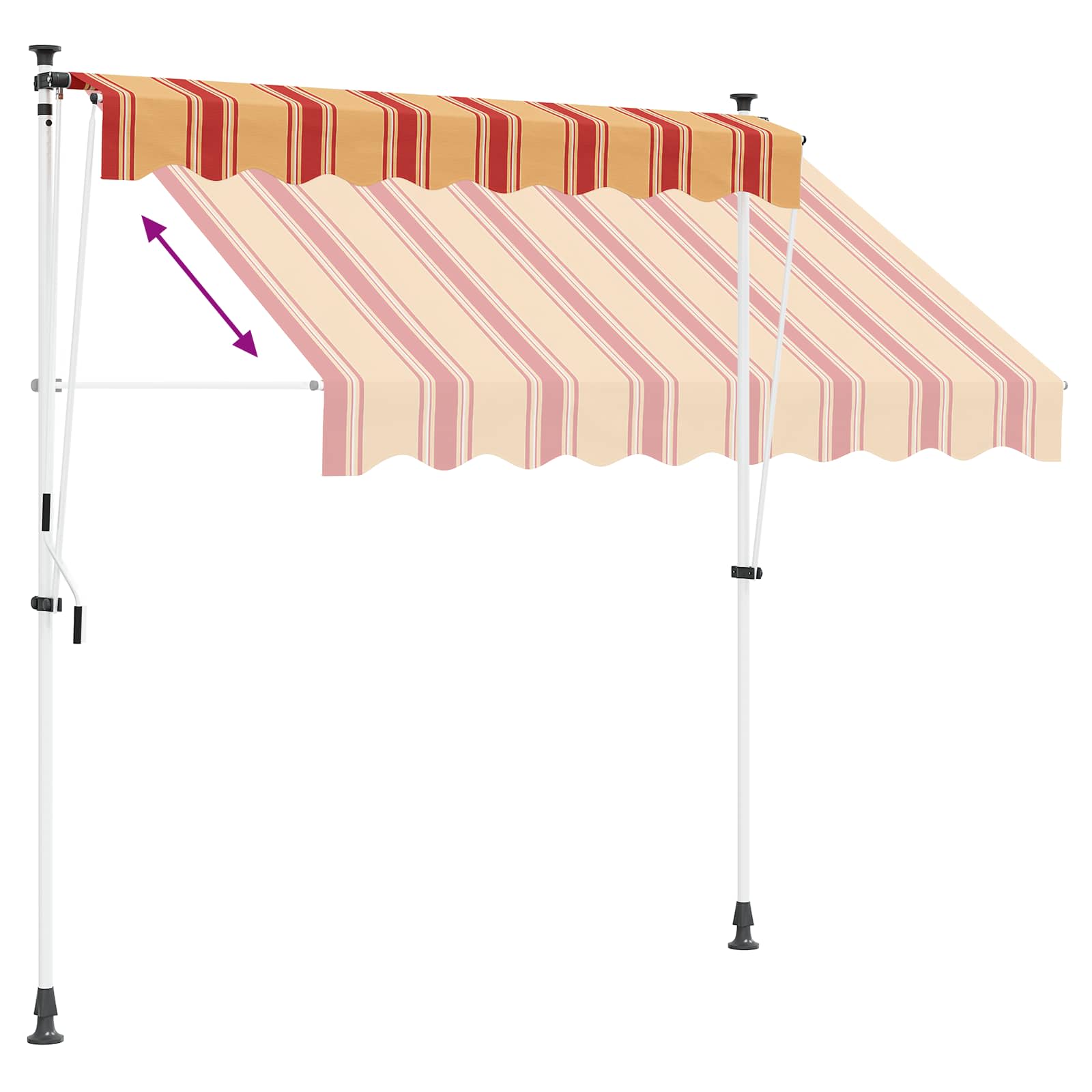 Ručno sklopiva tenda Šareni 400 x 115 x 300 cm