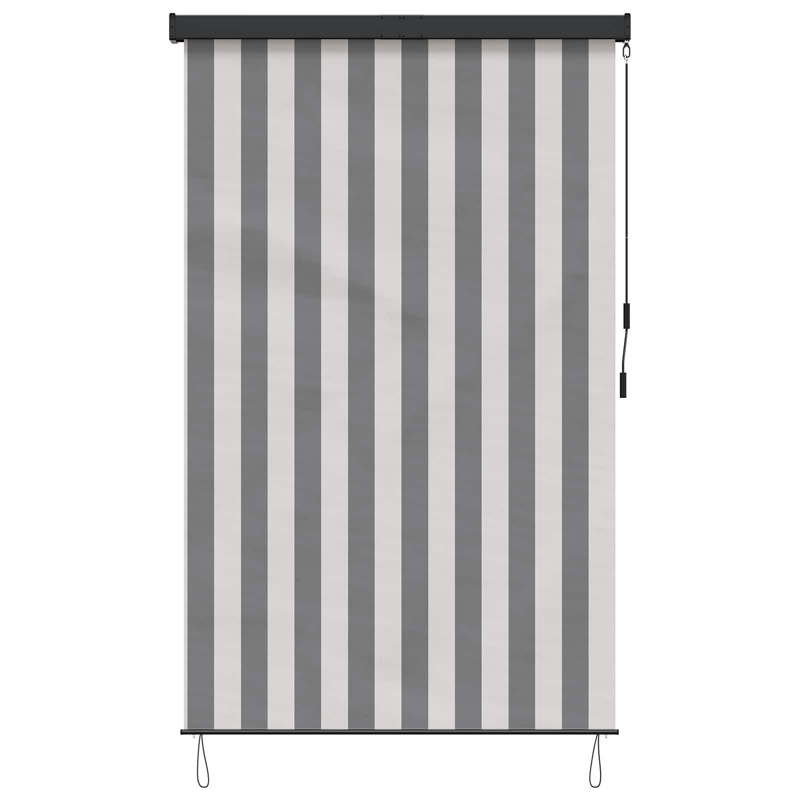 Rolo zavjesa Antracit i bijelo 80 x 250 cm Tkanina i aluminij