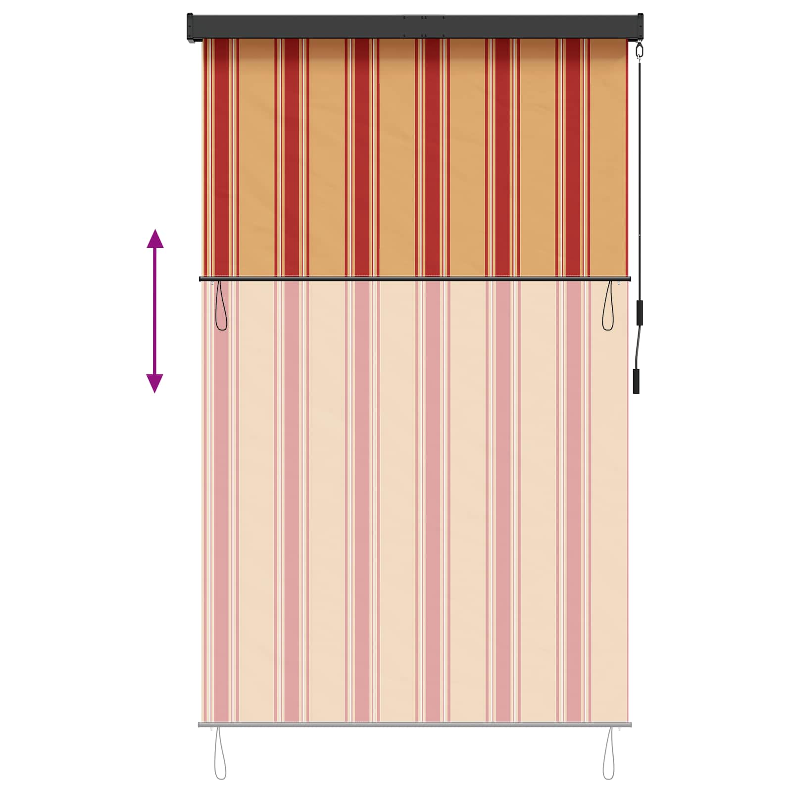 Rolo zavjesa Šareni 100 x 250 cm Tkanina i aluminij